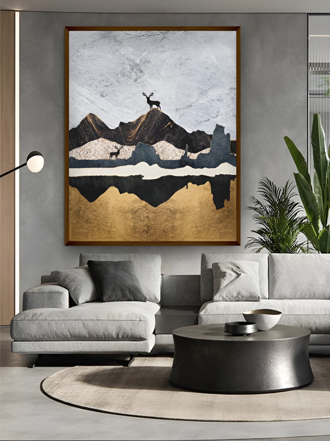 

Artsense Grey & Brown Nordic Canvas Paintings Wall Art