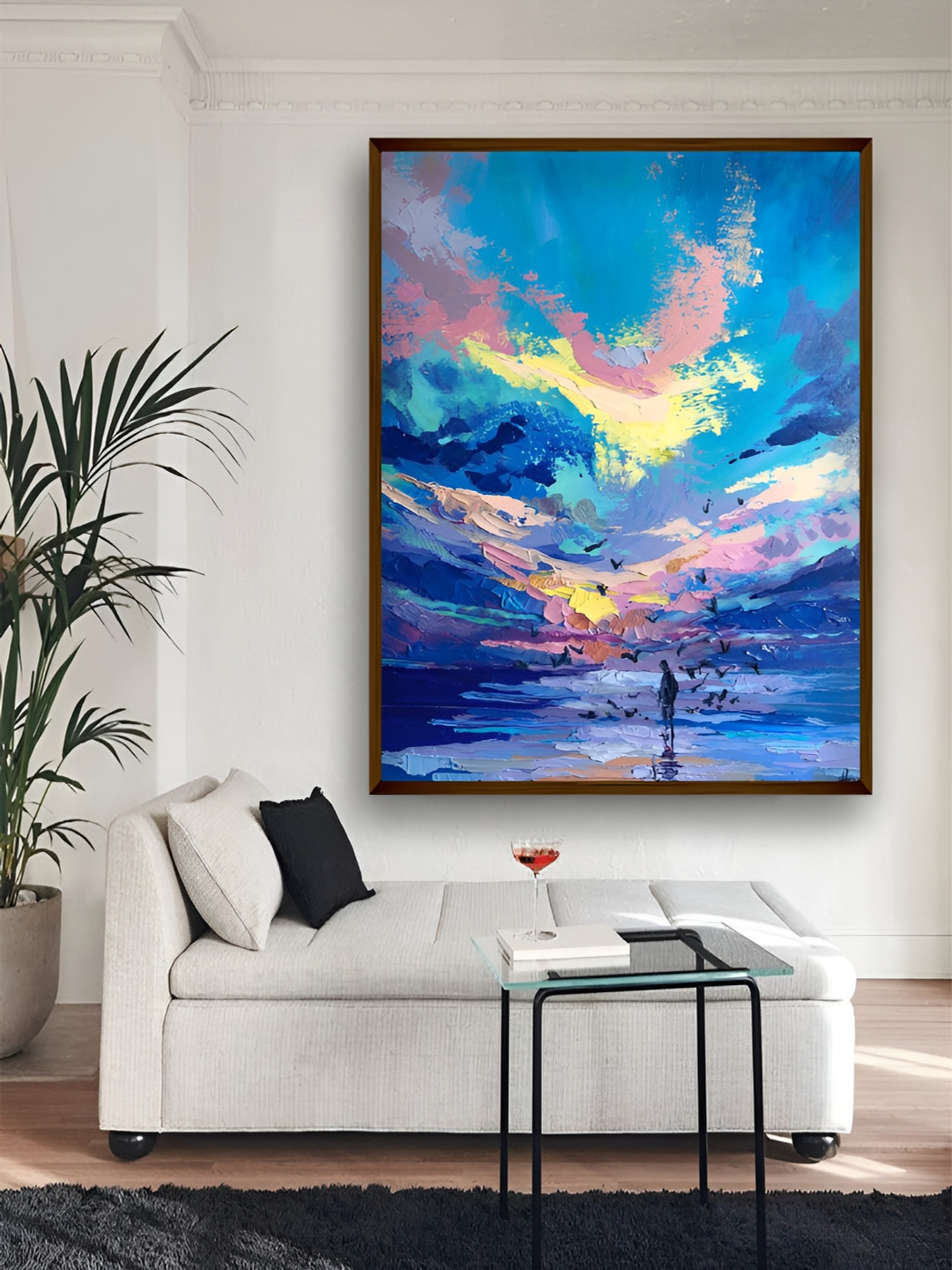 

Artsense Blue Canvas Nature Painting Wall Art