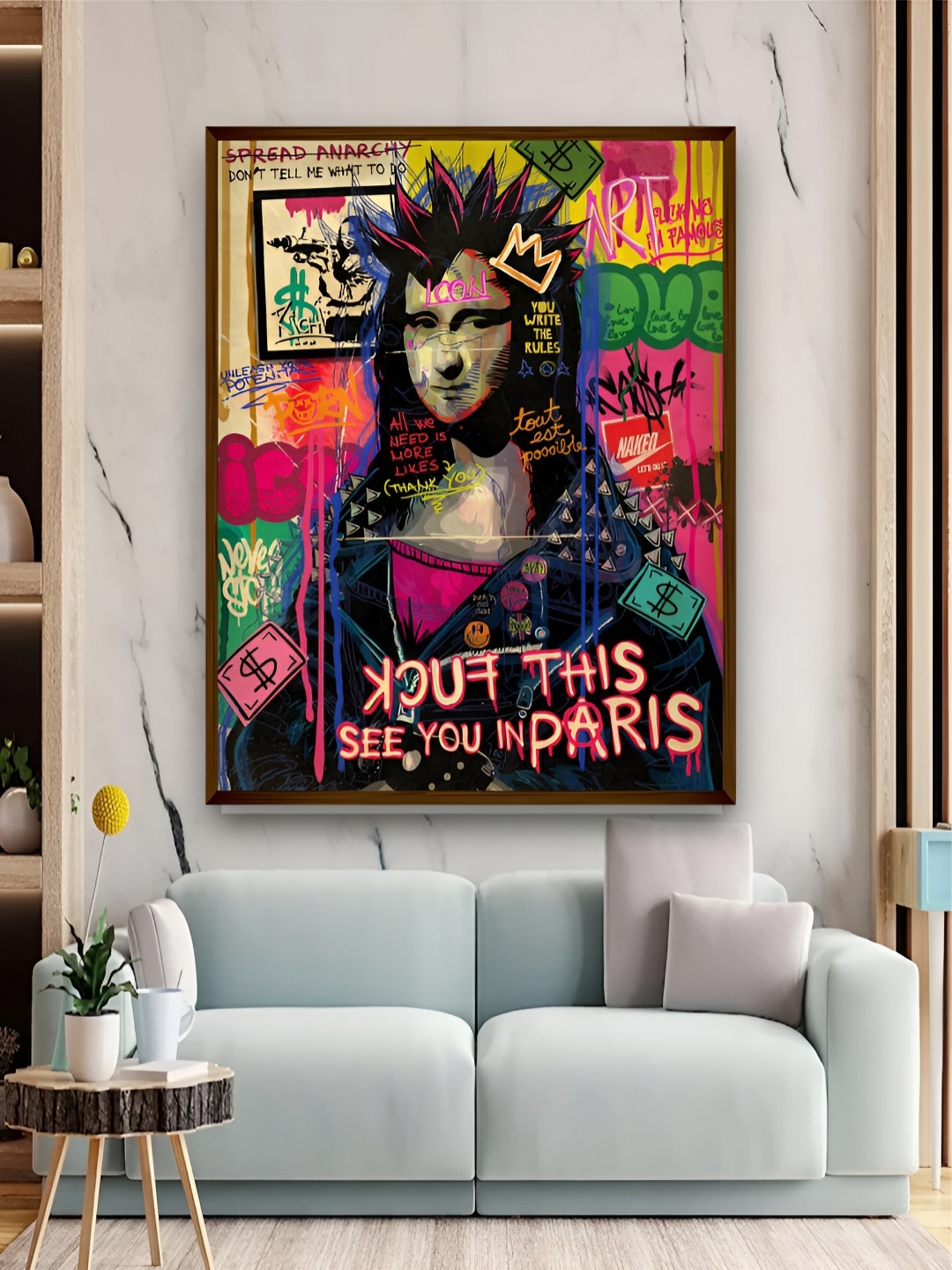 

Artsense Black & Yellow Pop Art Framed Canvas Wall Painting