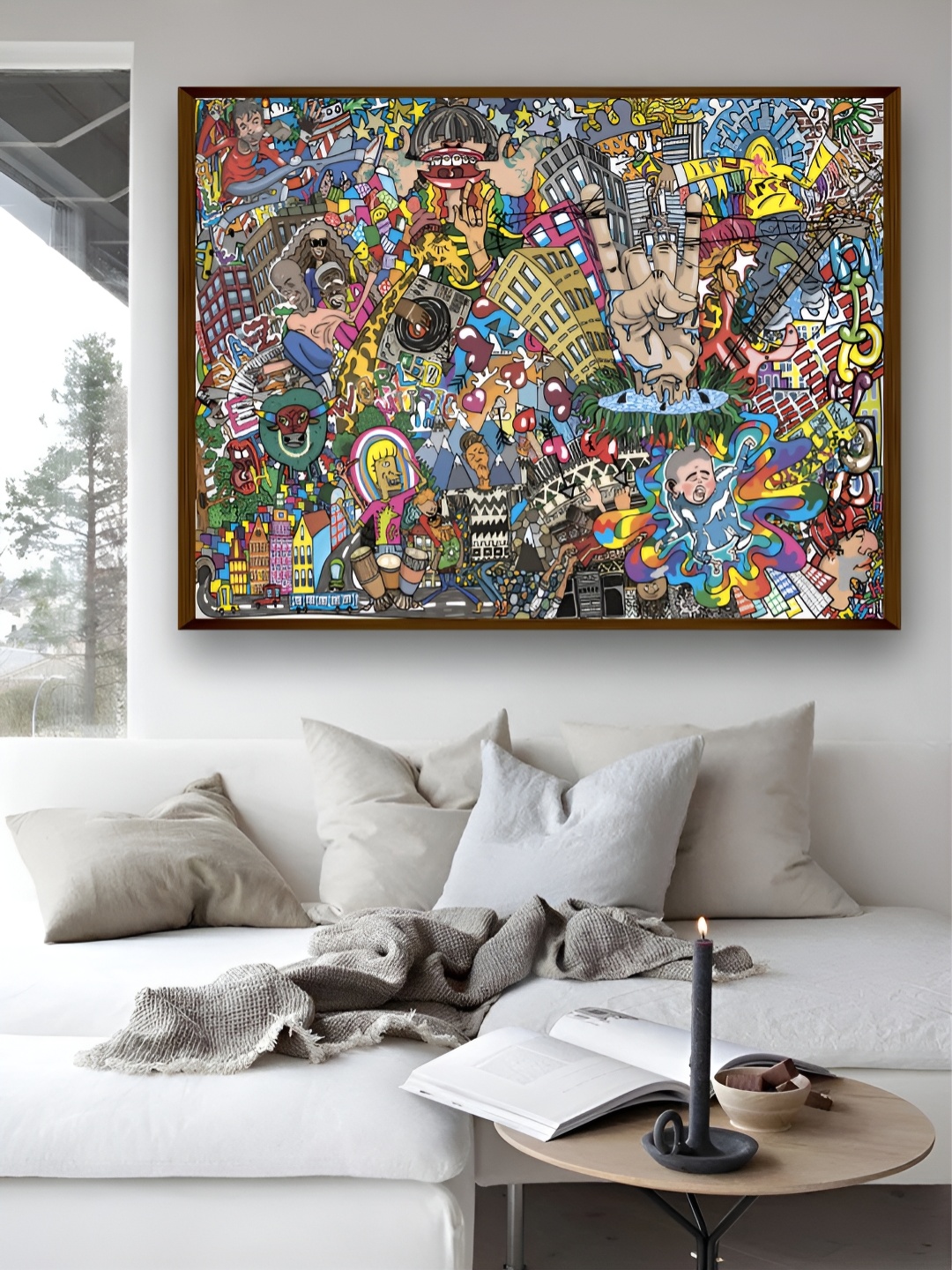 

Artsense Yellow & Blue Canvas Abstract Painting Wall Art