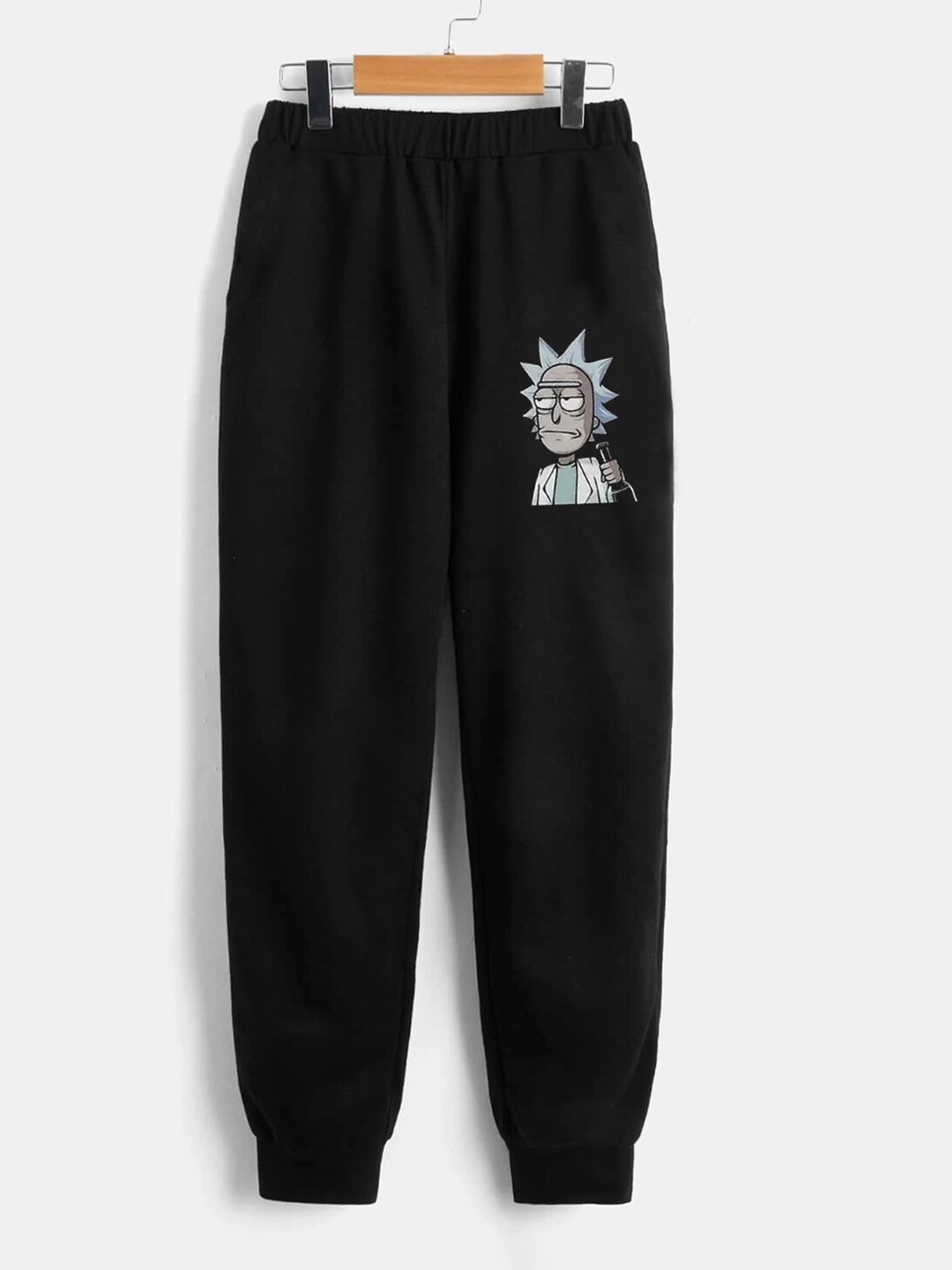

StyleCast Boys Black Printed Original Plain Flat-Front Slip-On Joggers