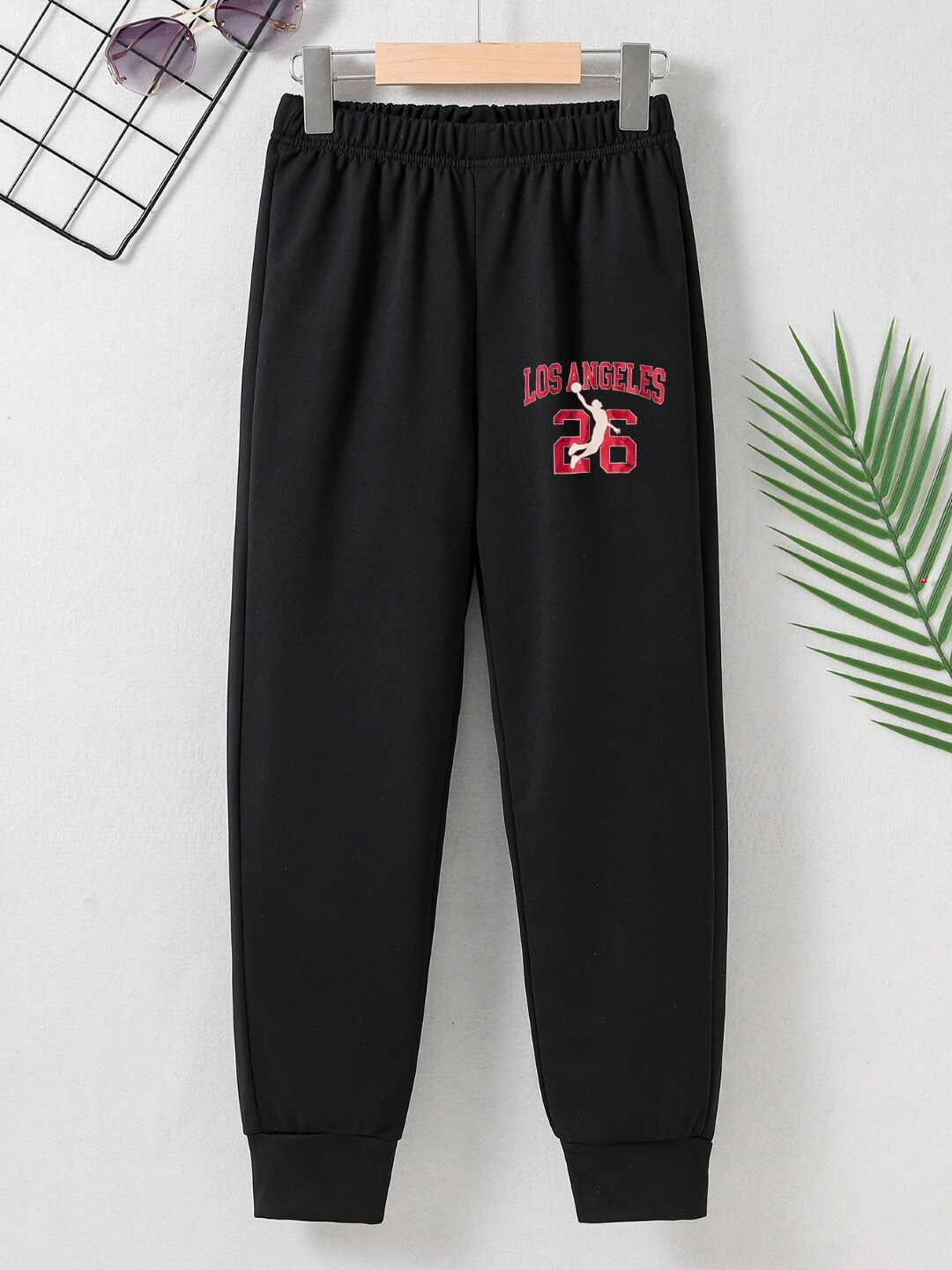 

StyleCast Boys Black Typography Printed Original Mid-Rise Joggers