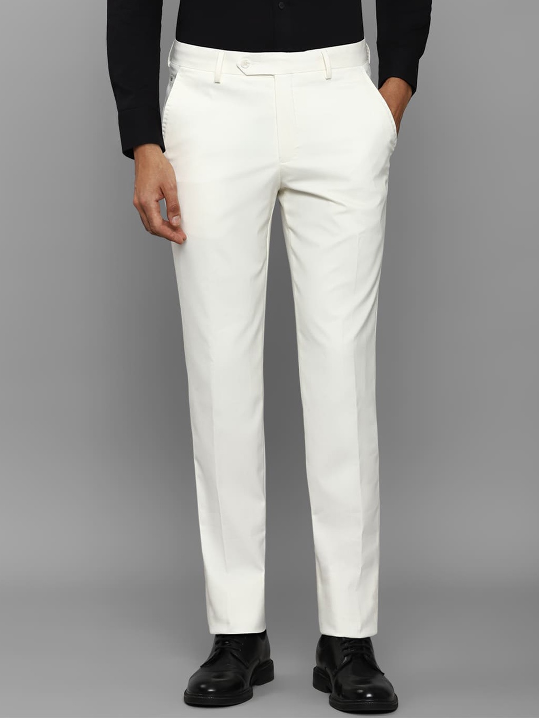 

Louis Philippe Men Slim Fit Formal Trousers, White