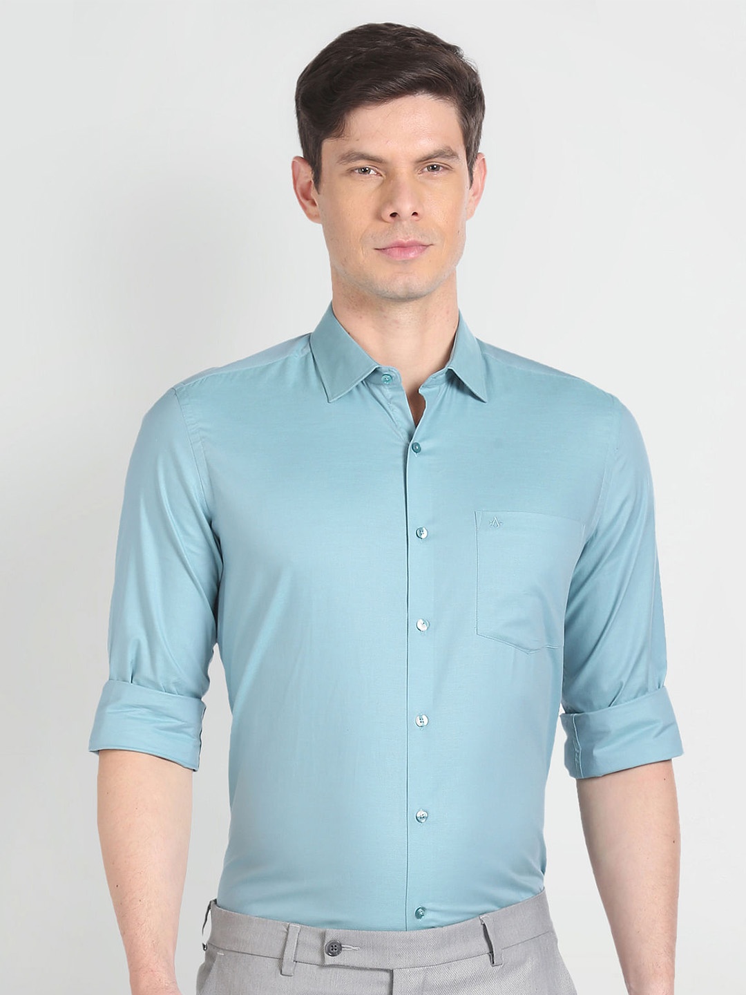 

Arrow Slim Fit Pure Cotton Formal Shirt, Blue