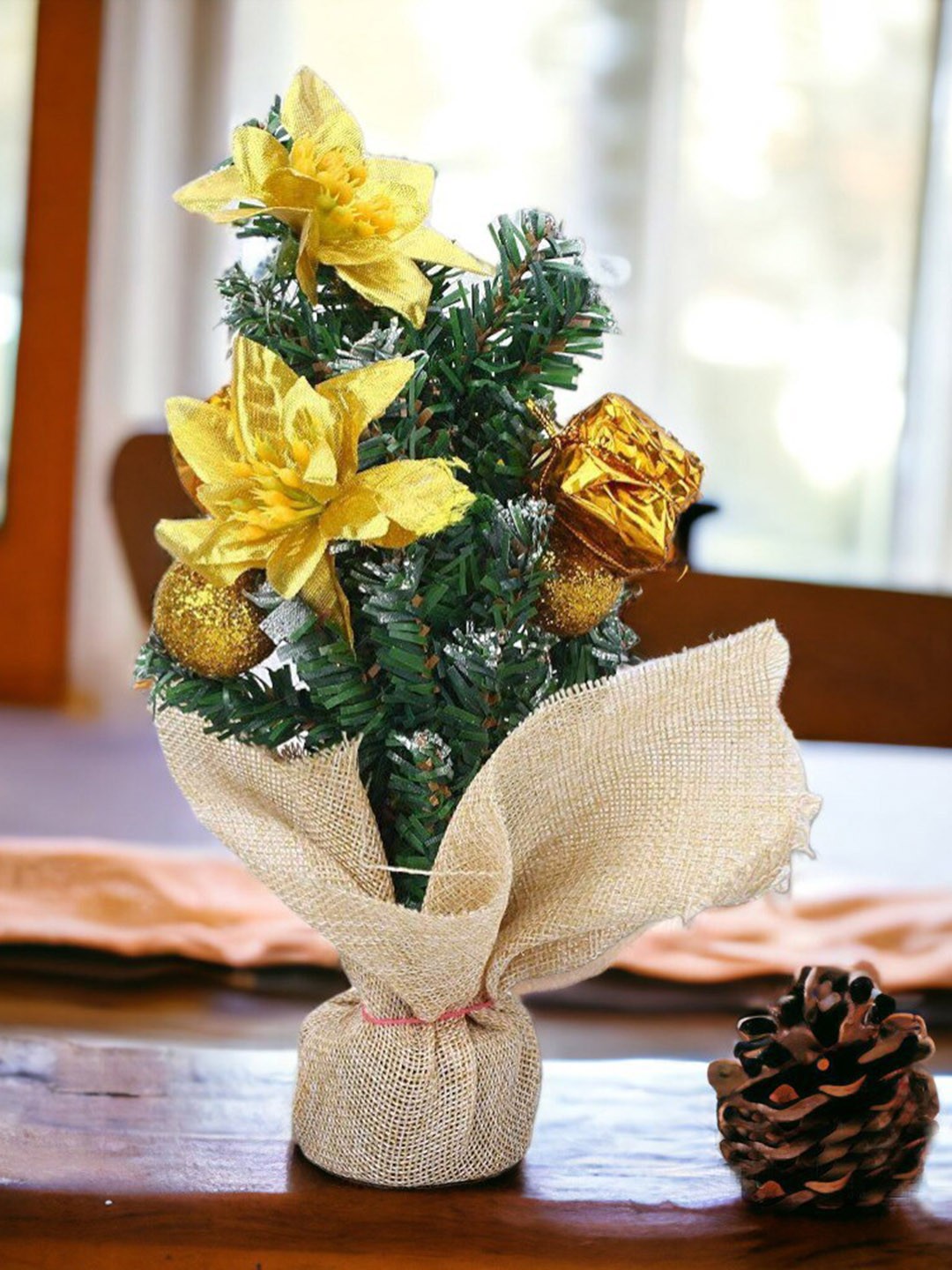 

Ascension Green & Yellow Artificial Christmas Tree Hanging Ornament Decoration