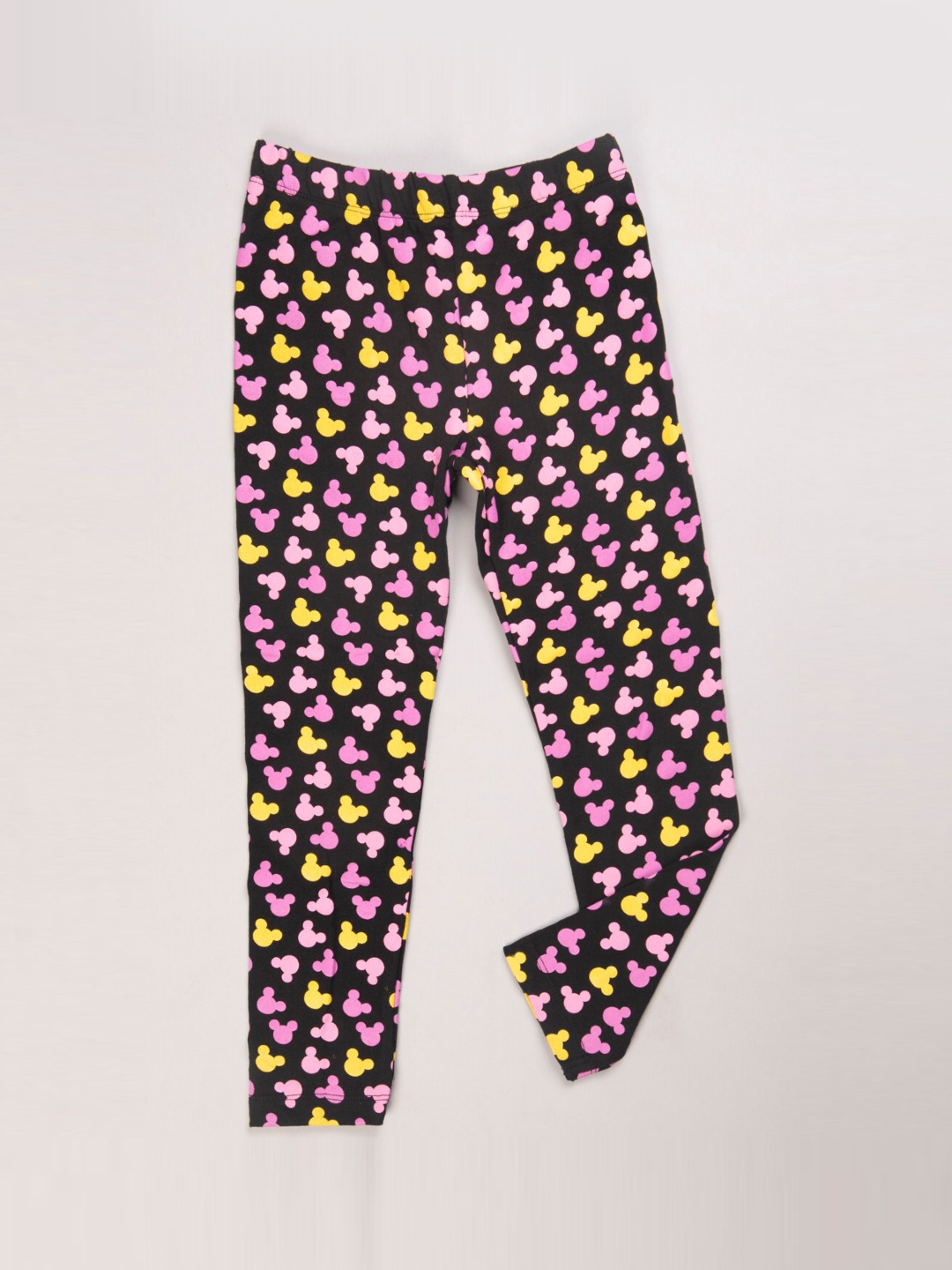 

Zalio Girls Minnie Mouse Printed Pure Cotton Ankle Length Leggings, Black