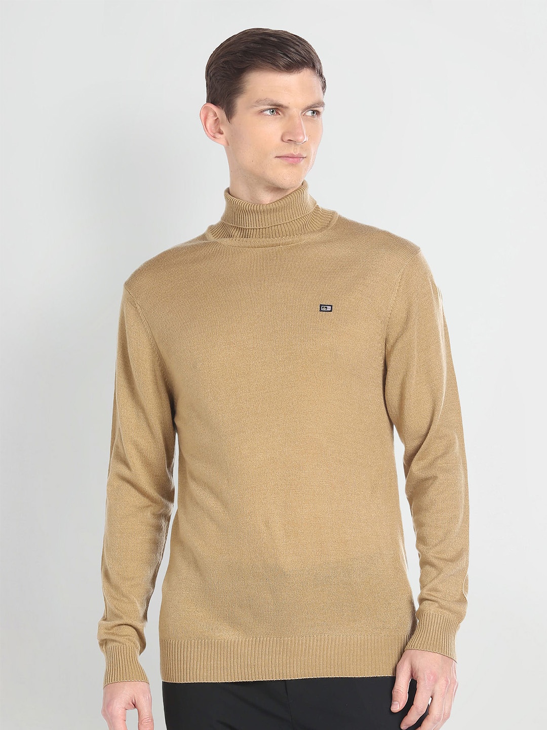 

Arrow Sport Turtle Neck Acrylic Sweater, Beige