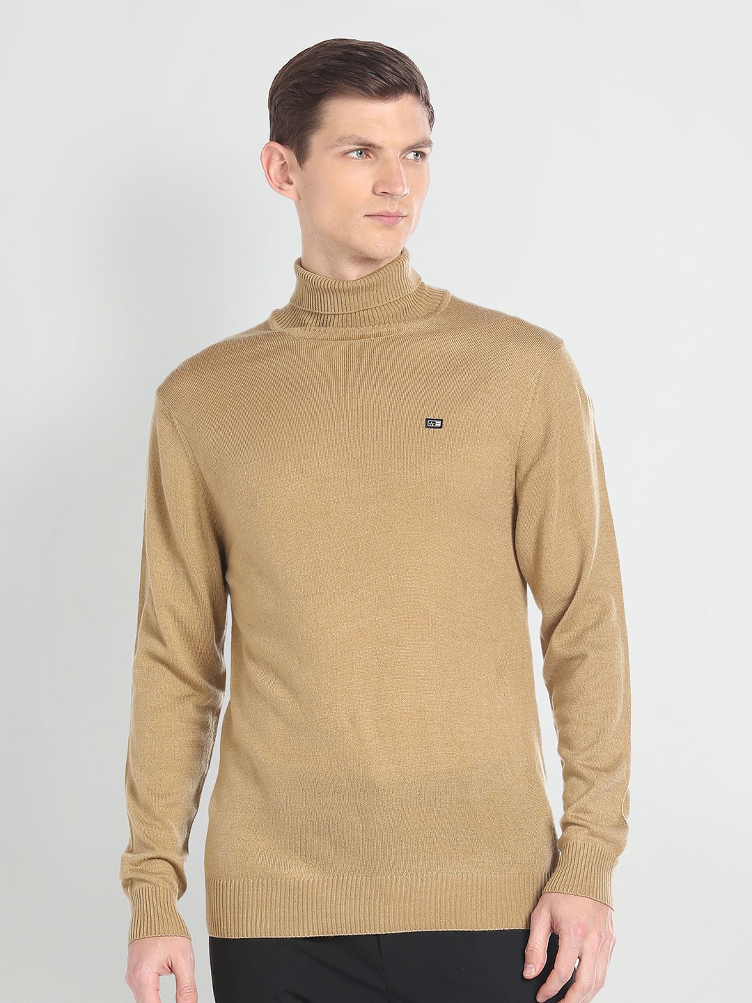 

Arrow Sport Turtle Neck Acrylic Sweater, Beige