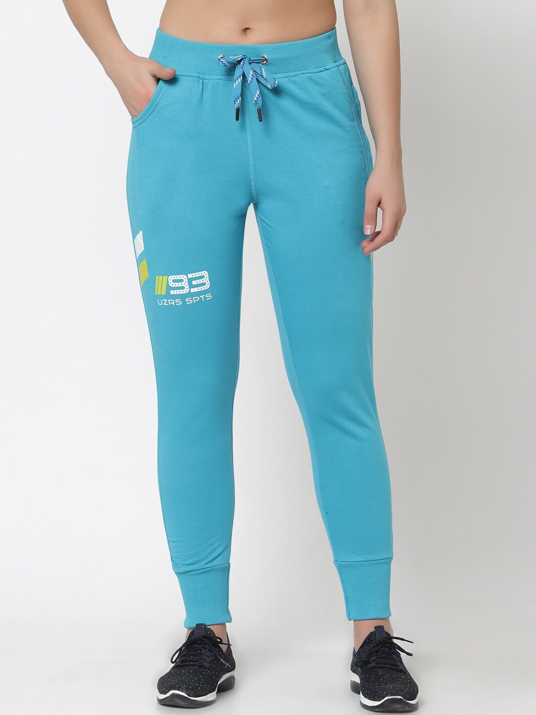 

UZARUS Women Slim Fit Joggers, Turquoise blue