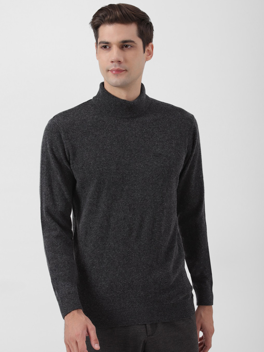 

Peter England Casuals Turtle Neck Woollen Pullover, Black