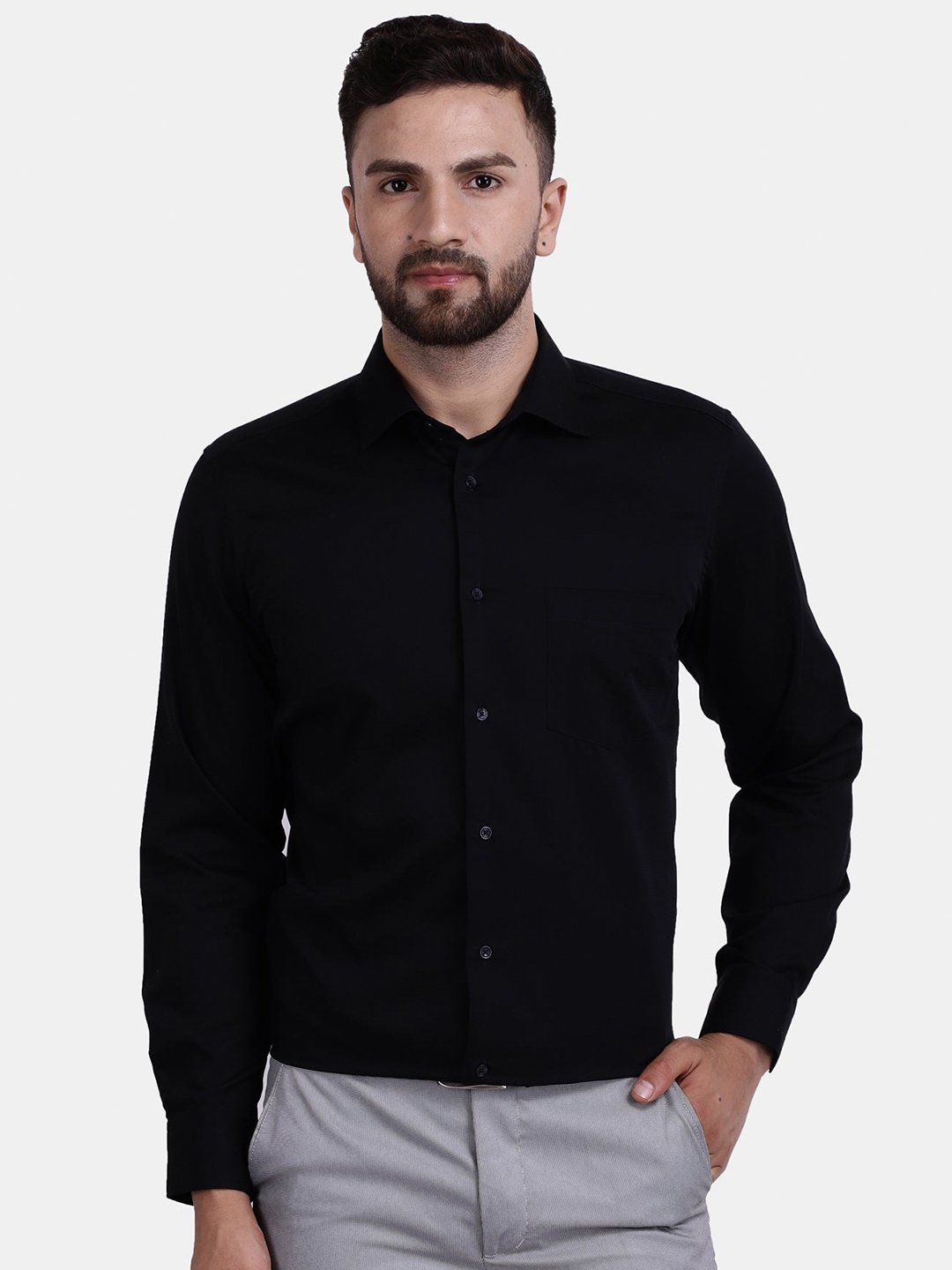 

Cotstyle Premium Cotton Formal Shirt, Black