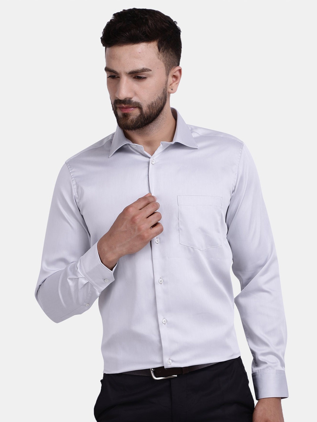 

Cotstyle Premium Cotton Formal Shirt, Grey