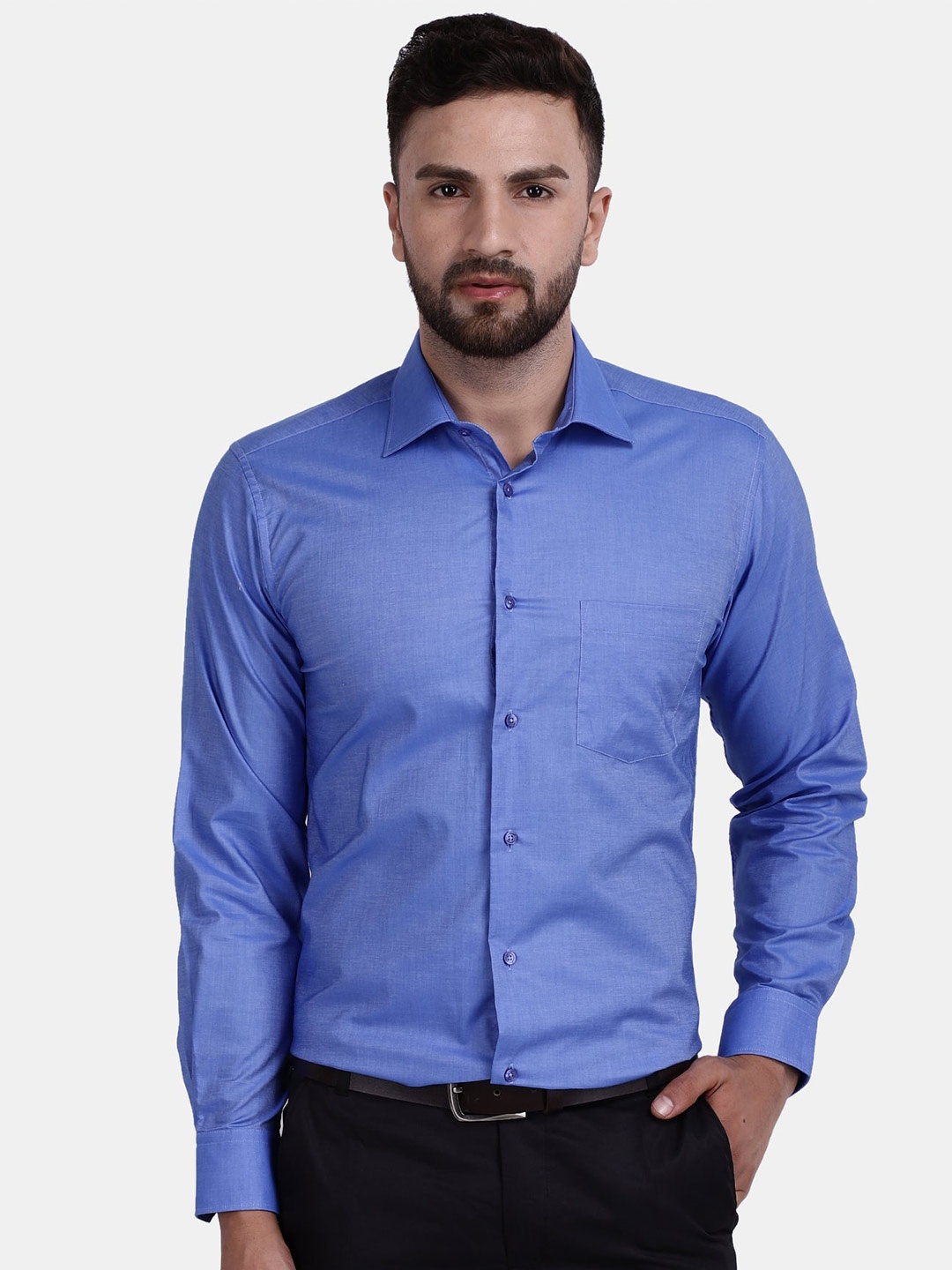 

Cotstyle Premium Cotton Formal Shirt, Blue