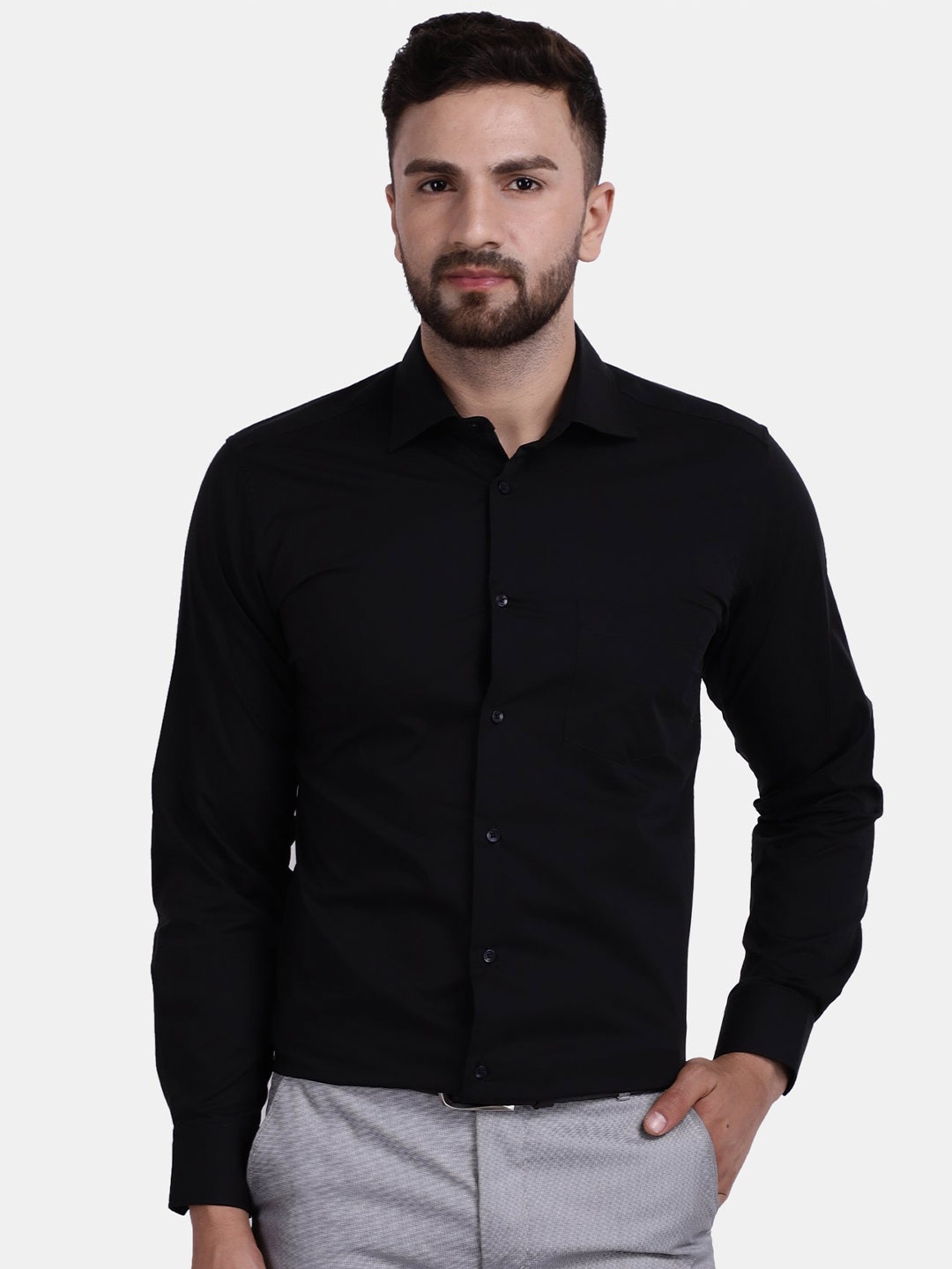

Cotstyle Premium Cotton Formal Shirt, Black