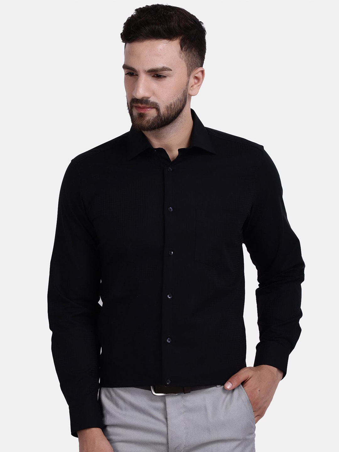 

Cotstyle Premium Cotton Formal Shirt, Black