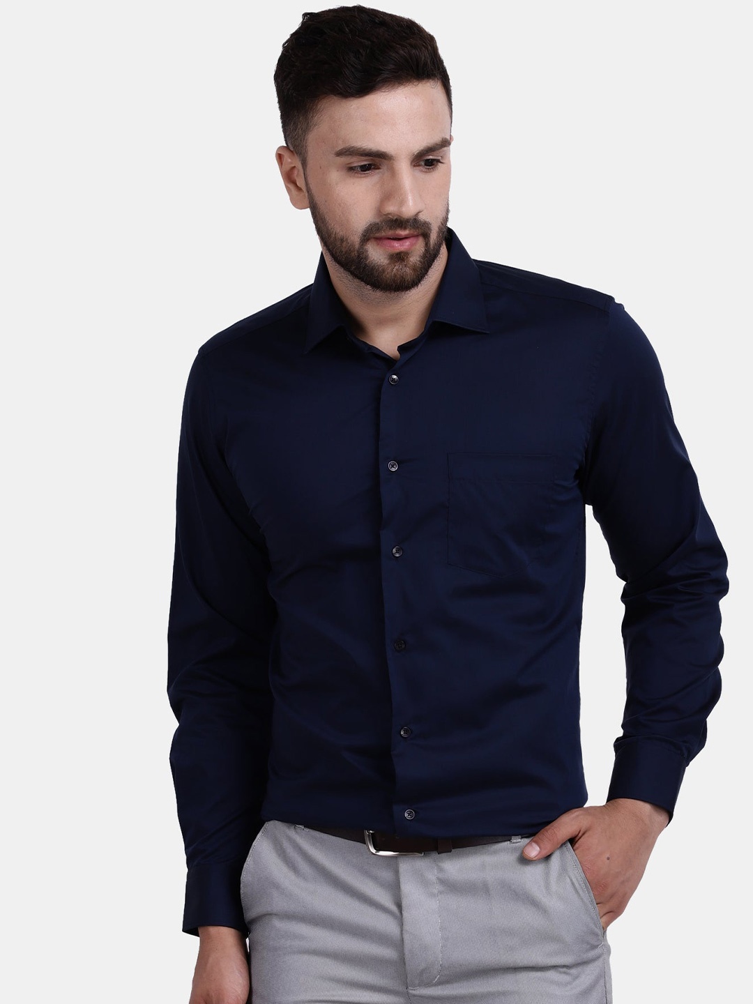 

Cotstyle Premium Cotton Formal Shirt, Navy blue