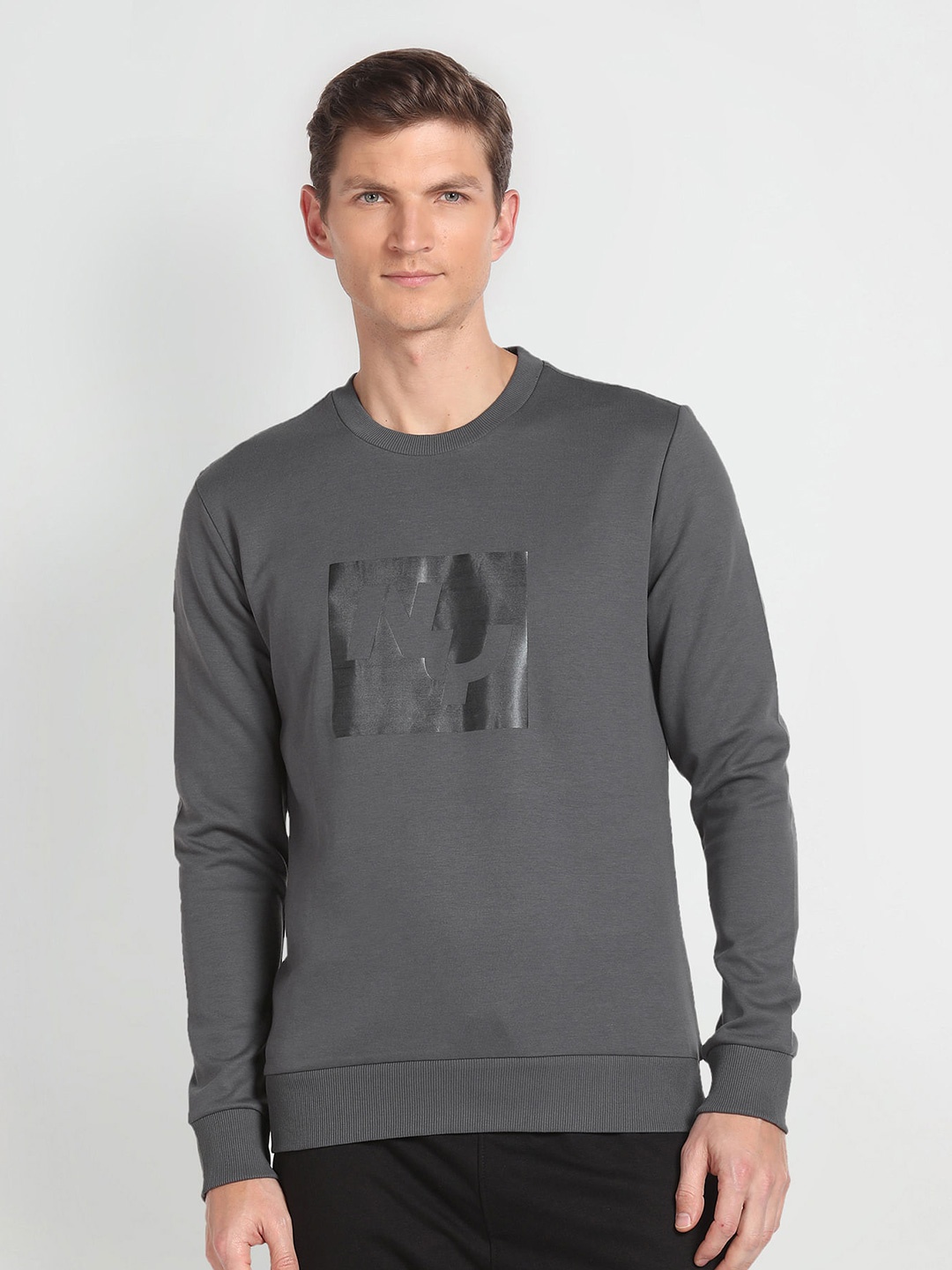 

Arrow New York Printed Pullover Sweatshirt, Grey