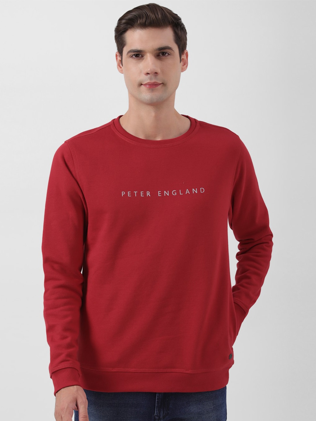 

Peter England Casuals Typography Printed Sweatshirt, Red