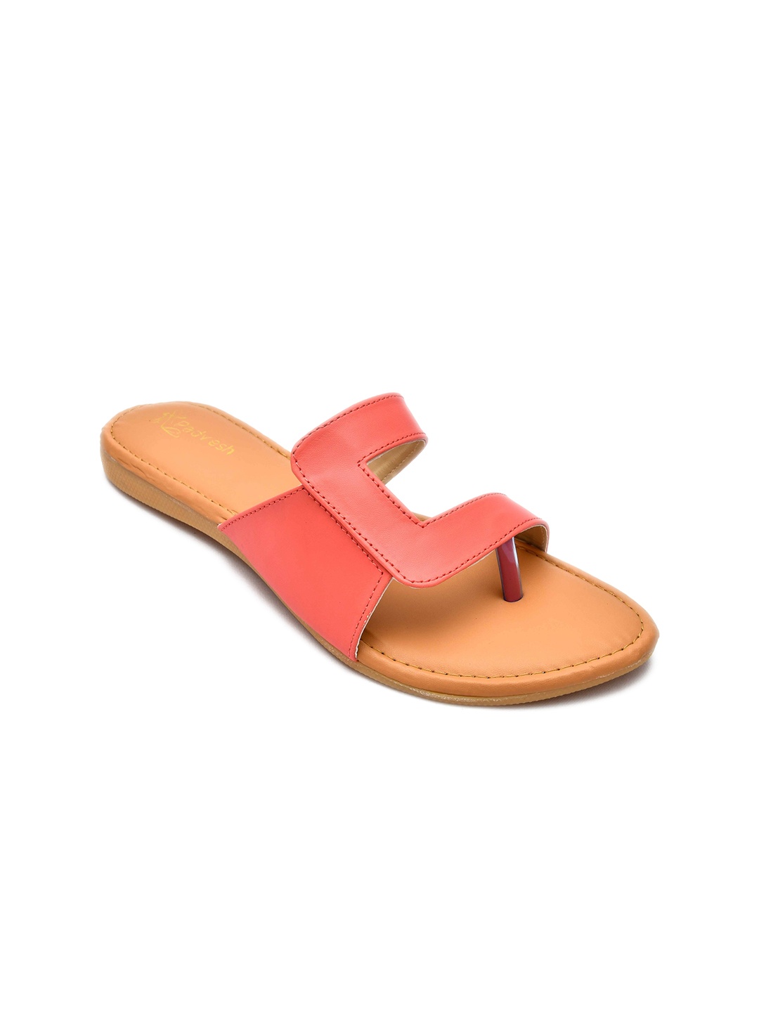 

Padvesh No Back Strap Open Toe Flats, Peach