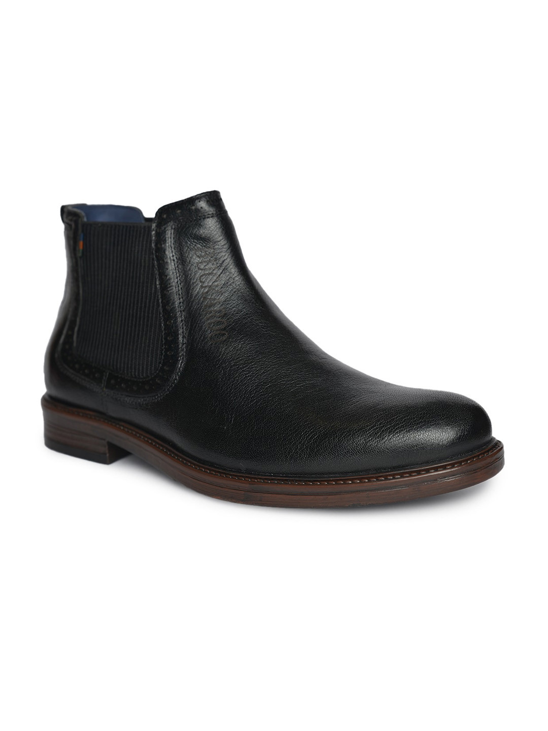 

Buckaroo Men Mid Top Leather Chelsea Boots, Black