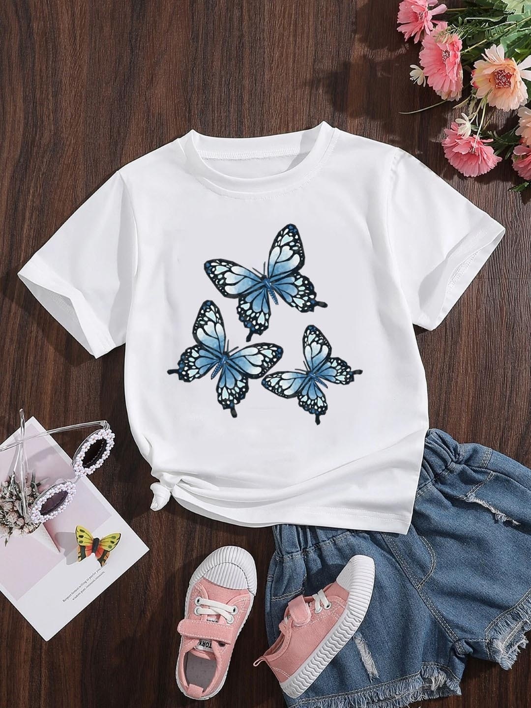 

StyleCast Girls White Graphic Printed T-shirt