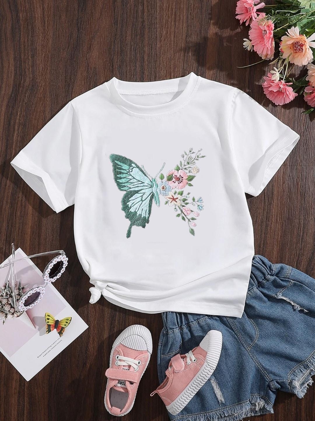 

StyleCast Girls Graphic Printed Casual T-shirt, White