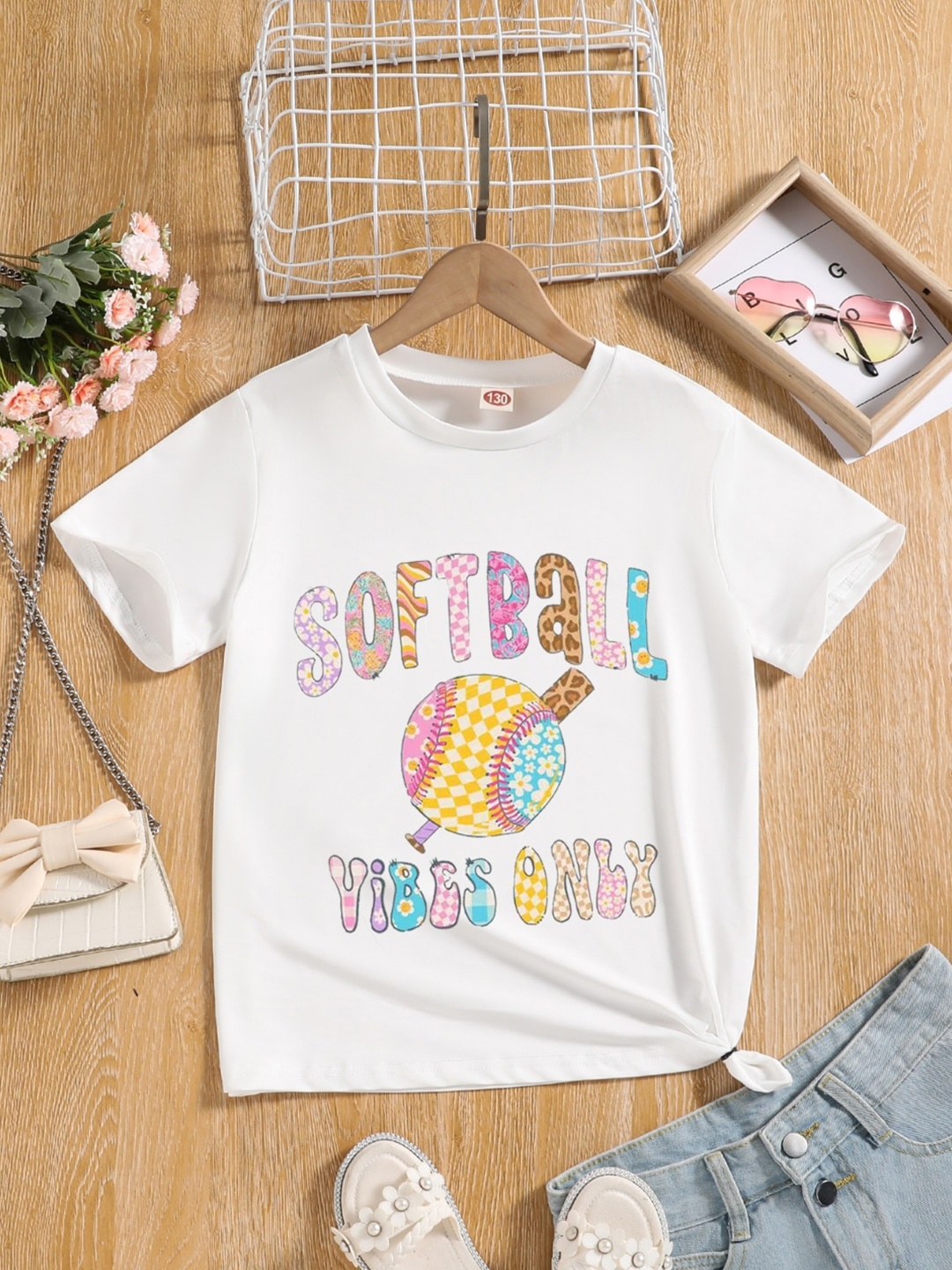 

StyleCast Girls White Graphic Printed Casual T-shirt