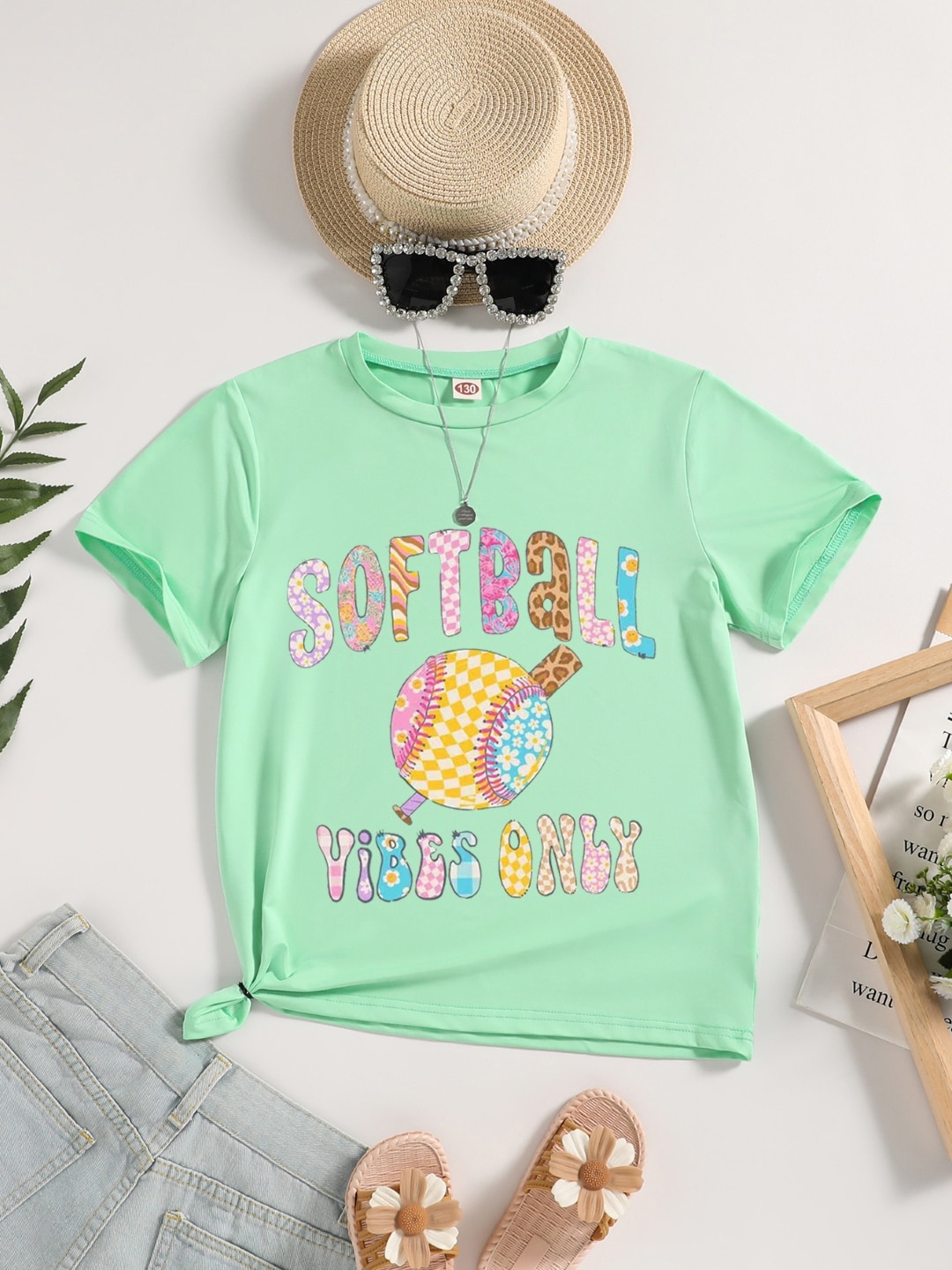 

StyleCast Girls Graphic Printed Casual T-shirt, Green