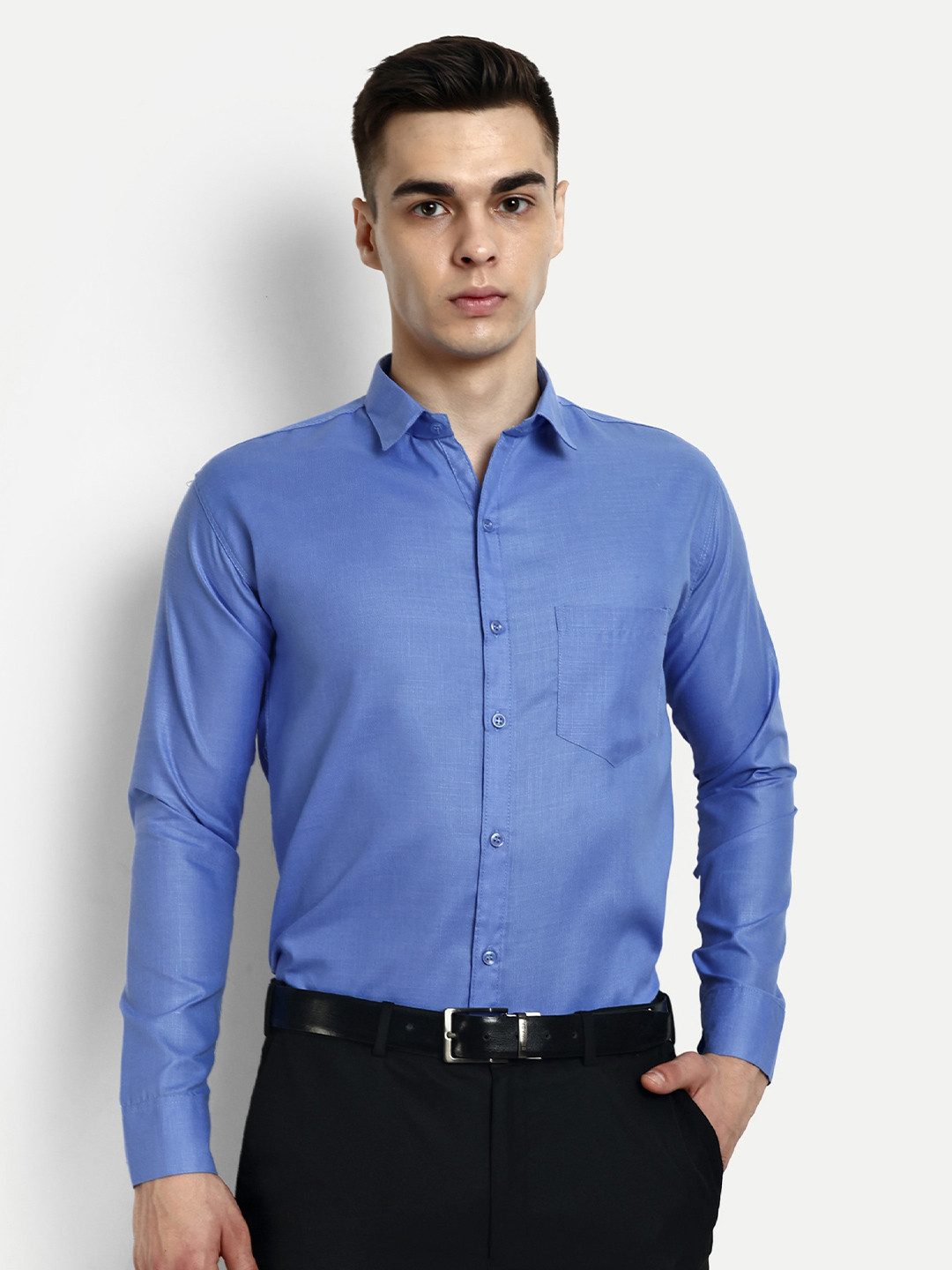 

KRAASA Classic Pure Cotton Formal Shirt, Blue