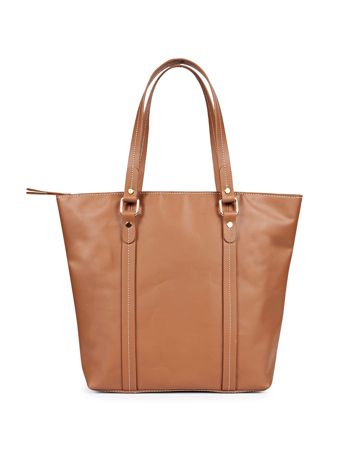 

Saint G Structured Leather Shoulder Bag, Tan