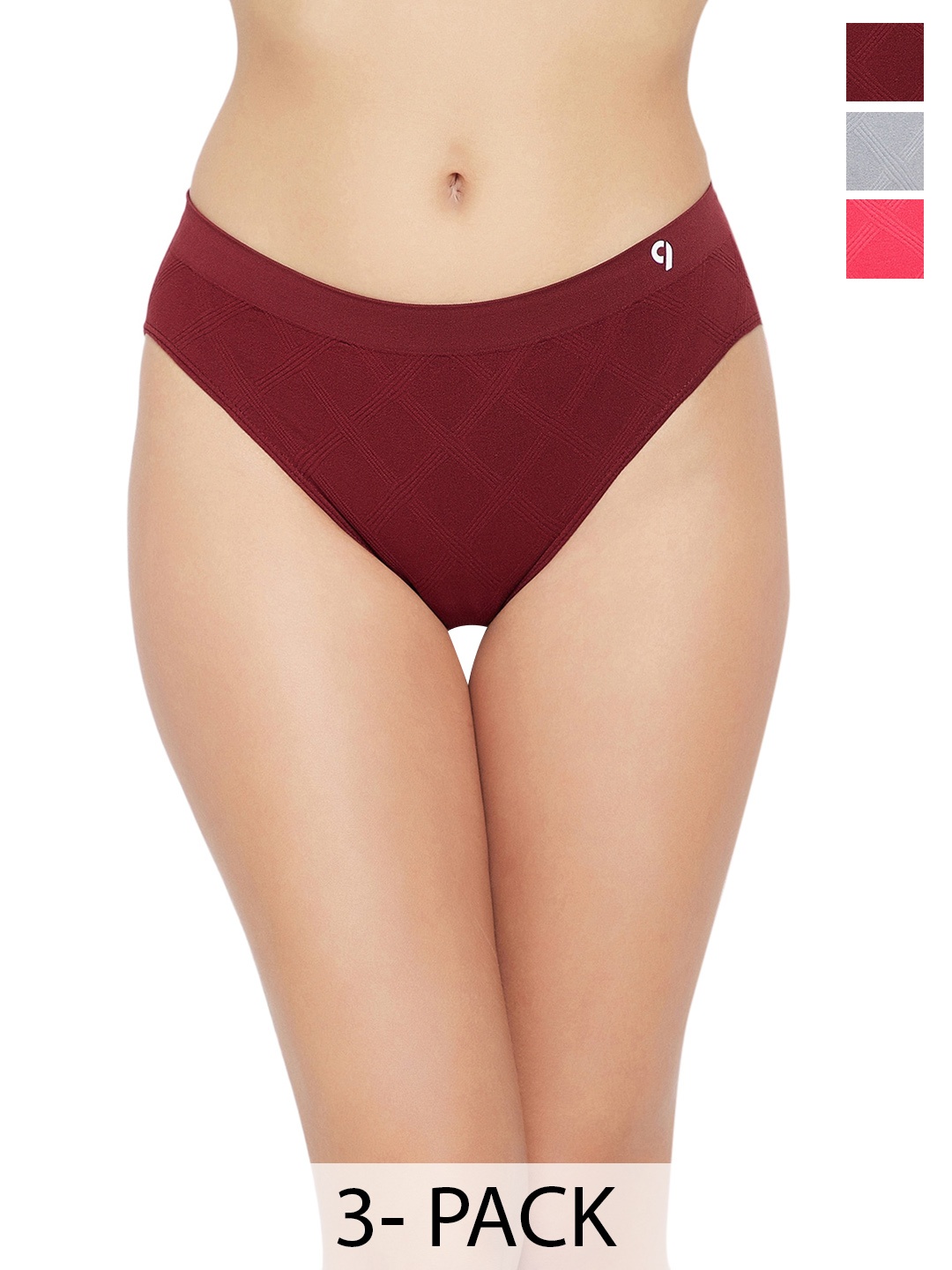 

C9 AIRWEAR Seamless Pack Of 3 Assorted Quick Dry 4 Way Stretch Hipster Briefs