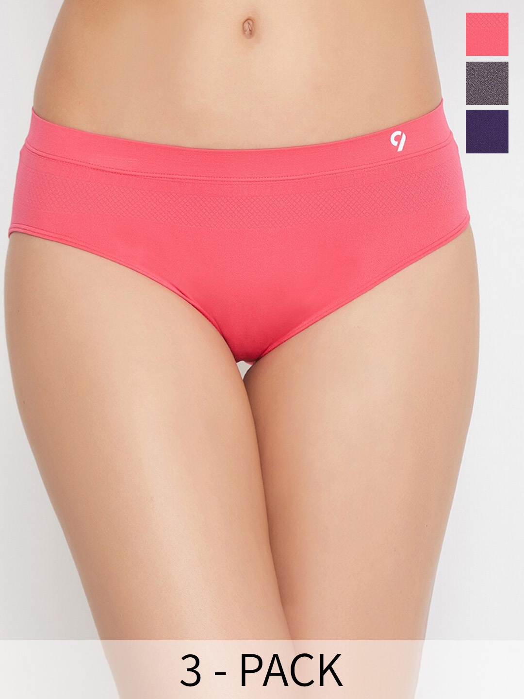 C9 AIRWEAR Seamless Pack Of 3 Hipster Briefs, Grey