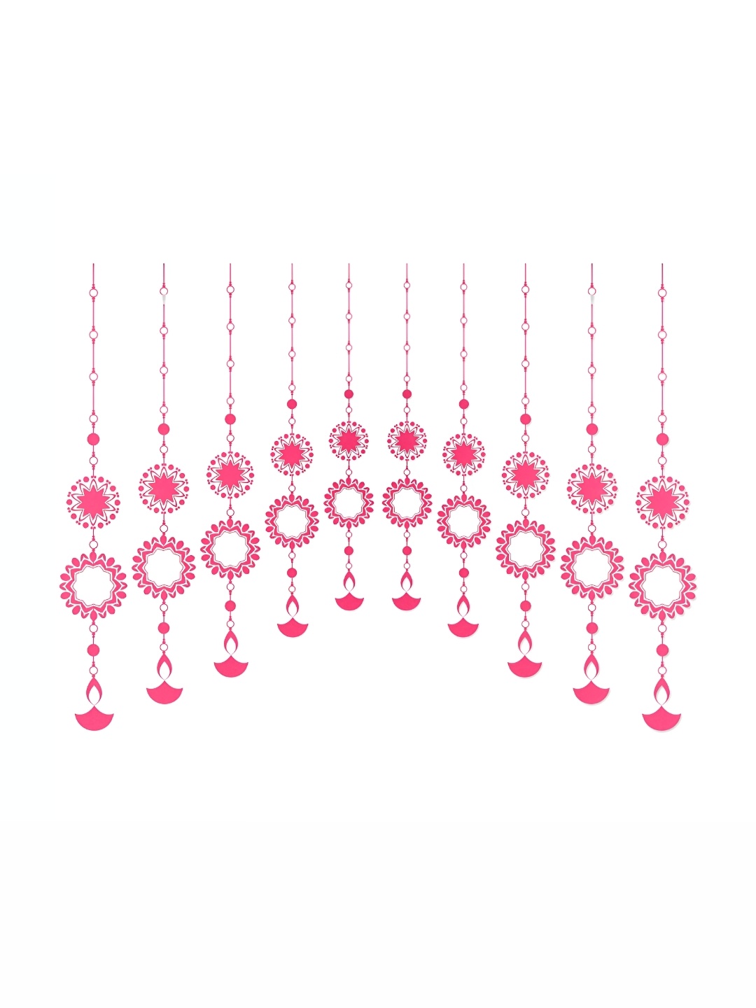 

CVANU Pink 10 Pieces Printed Wall Sticker