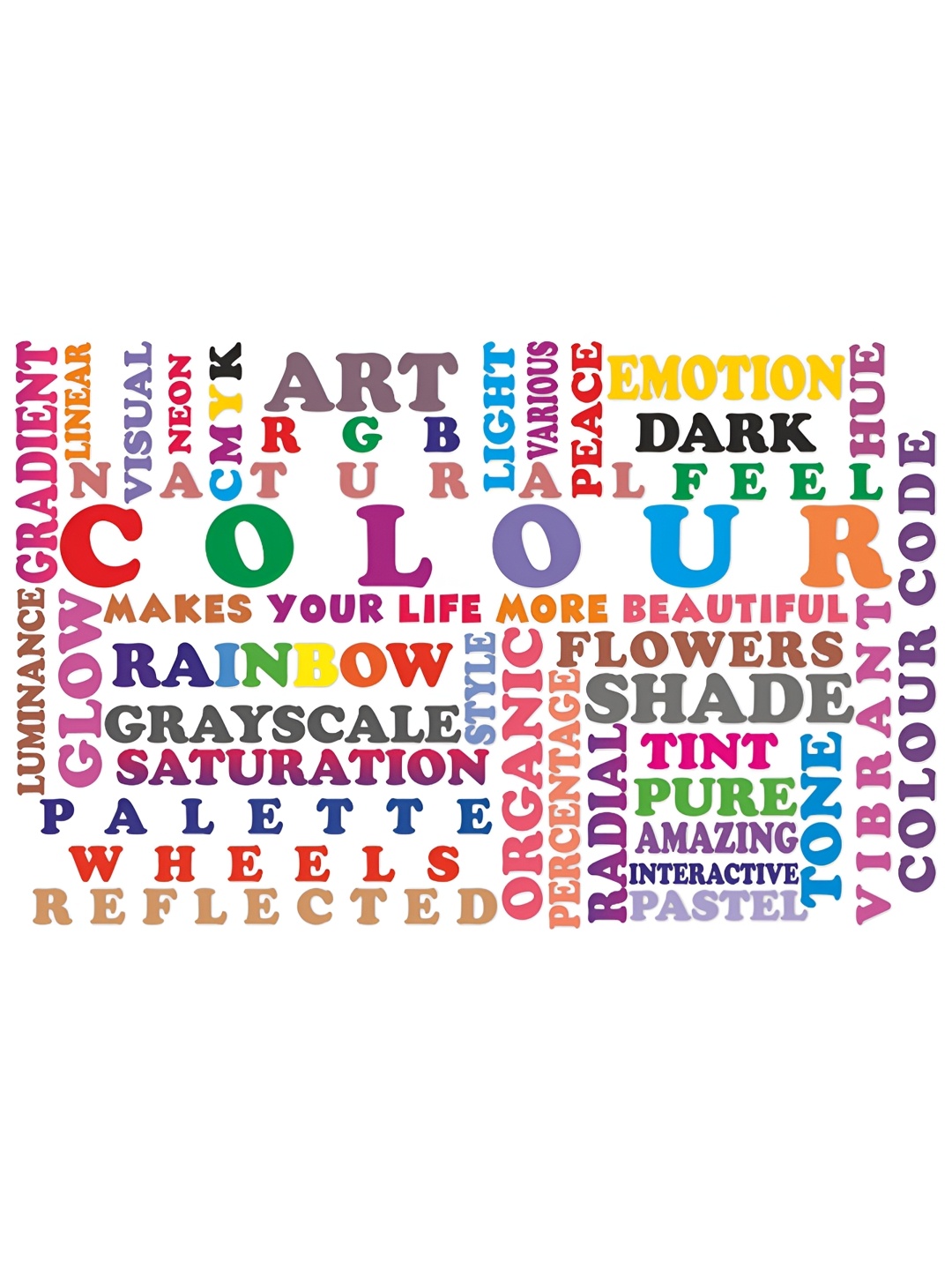 

CVANU Blue & Pink Typography Printed Wall Sticker