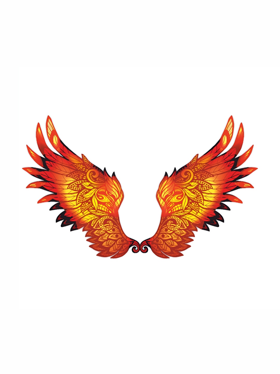 

CVANU Red & Yellow Beautiful Wings Printed Wall Paper