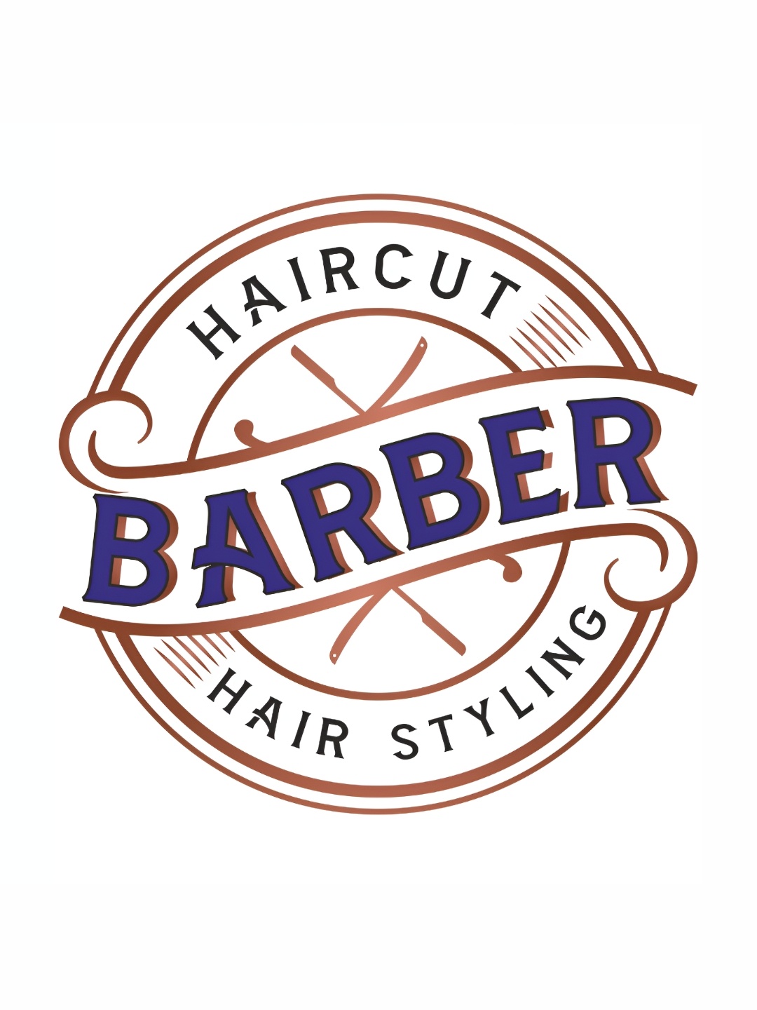 

CVANU Blue & Red Barber Hair Styling and Hair Cut Printed Self Adhesive Wall Sticker