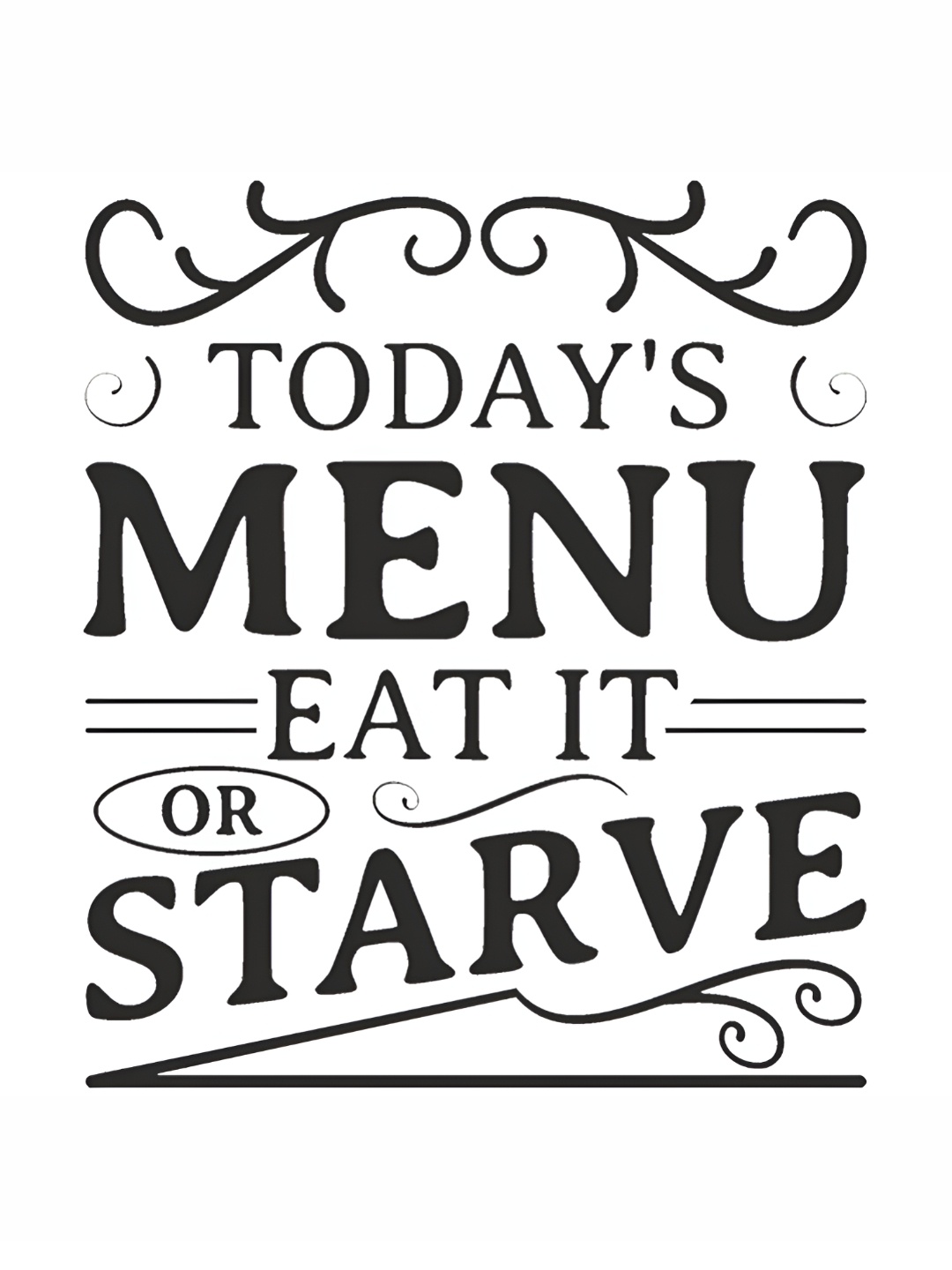 

CVANU Black Quote Kitchen Wall Sticker