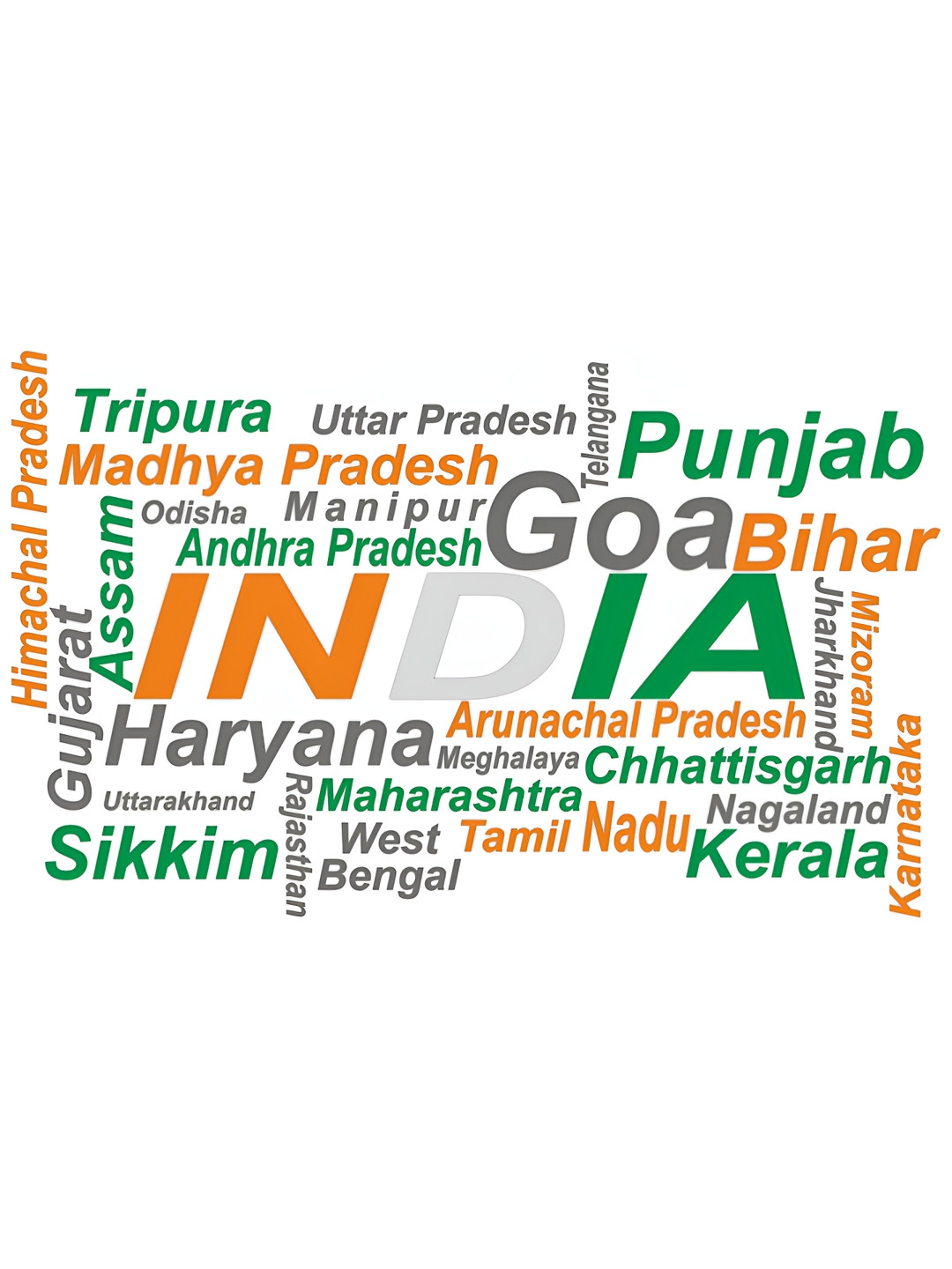 

CVANU Green & Orange Typography Self Adhesive Wall Sticker