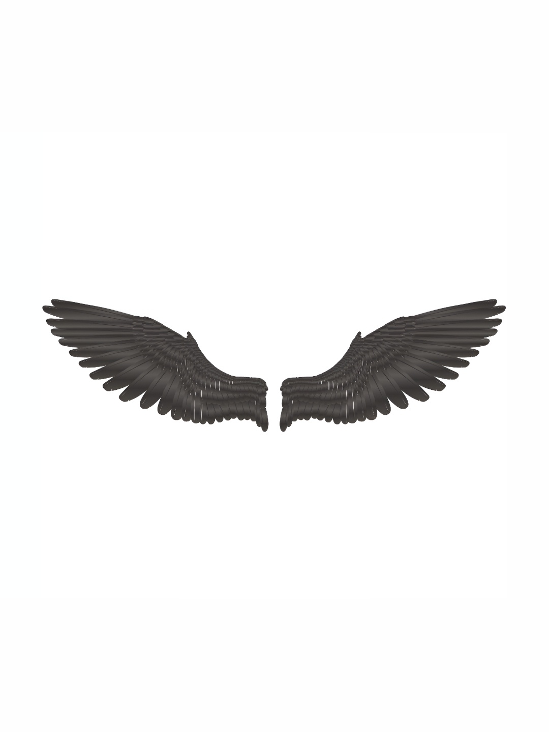 

CVANU Black Beautiful Black Wings Self Adhesive Wall Sticker