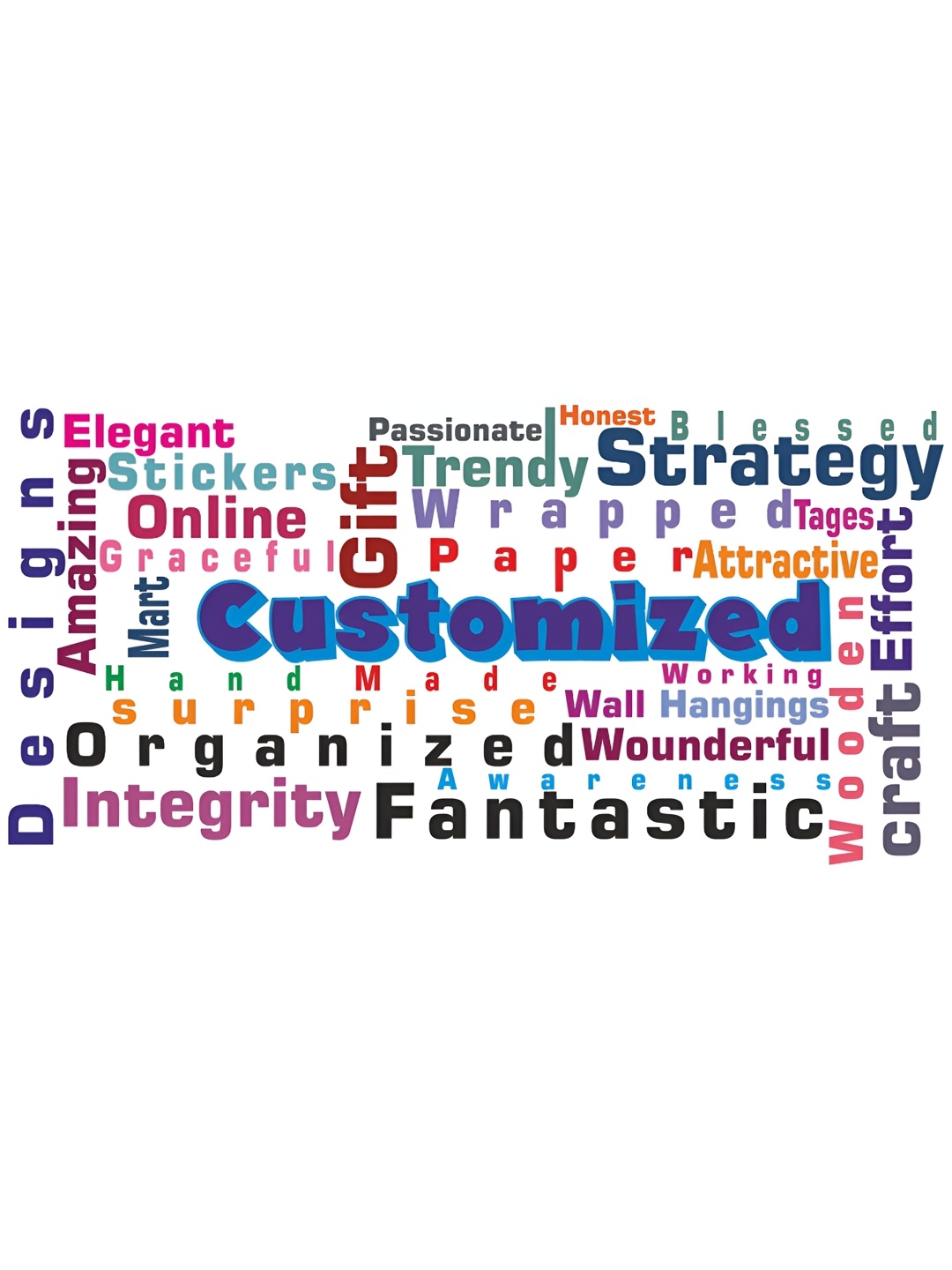 

CVANU Typography Vinyl Self Adhesive Wall Sticker, Multi