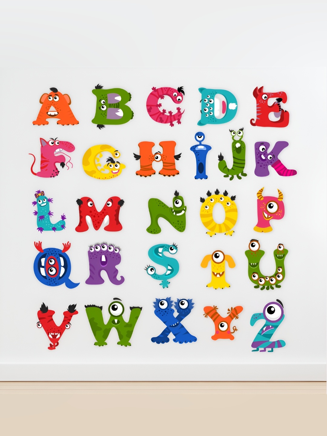 

CVANU Orange & Yellow Printed Wall Sticker