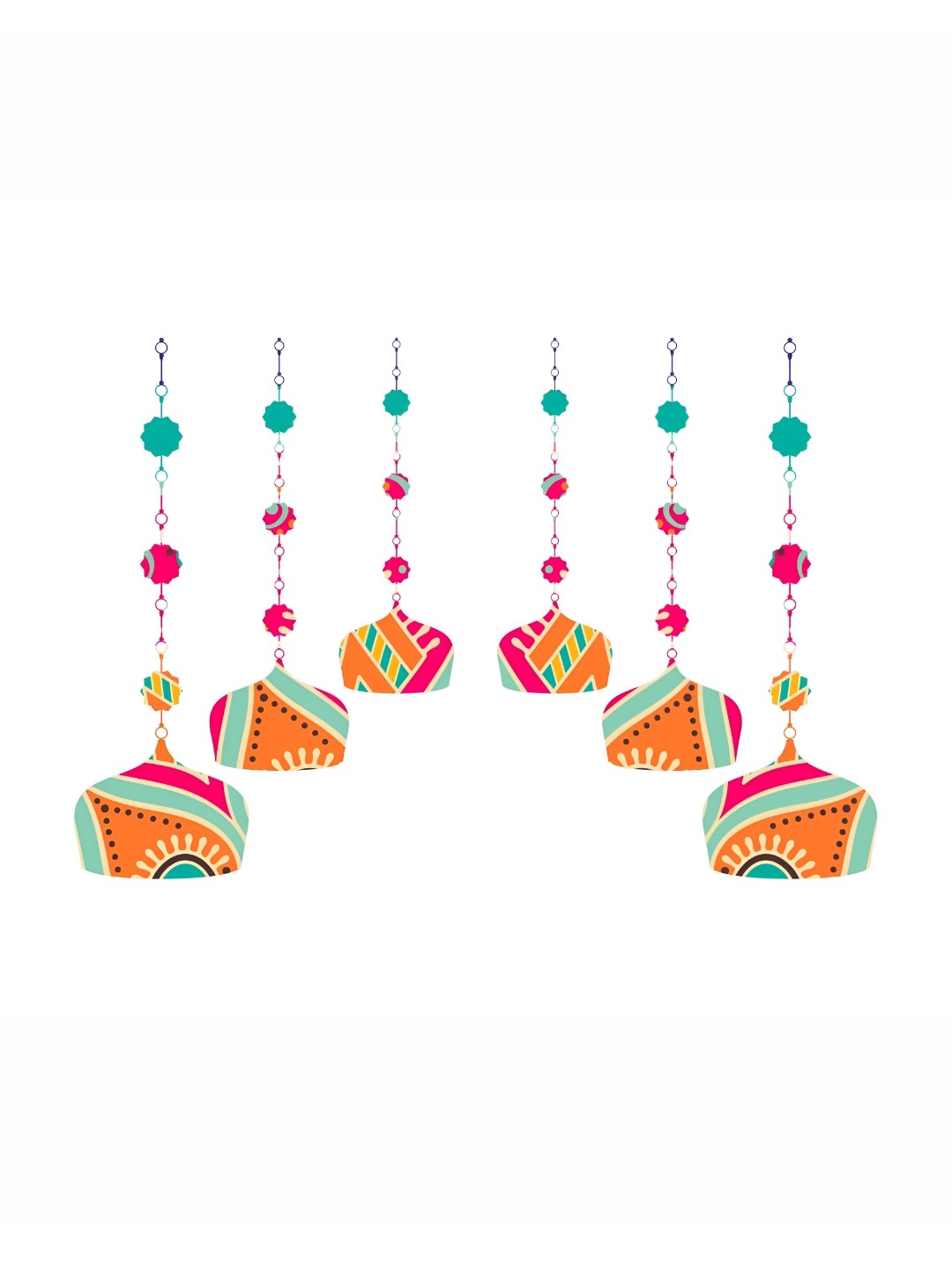 

CVANU Orange & Pink Beautiful Floral Design Printed Vinyl Self Adhesive Wall Sticker