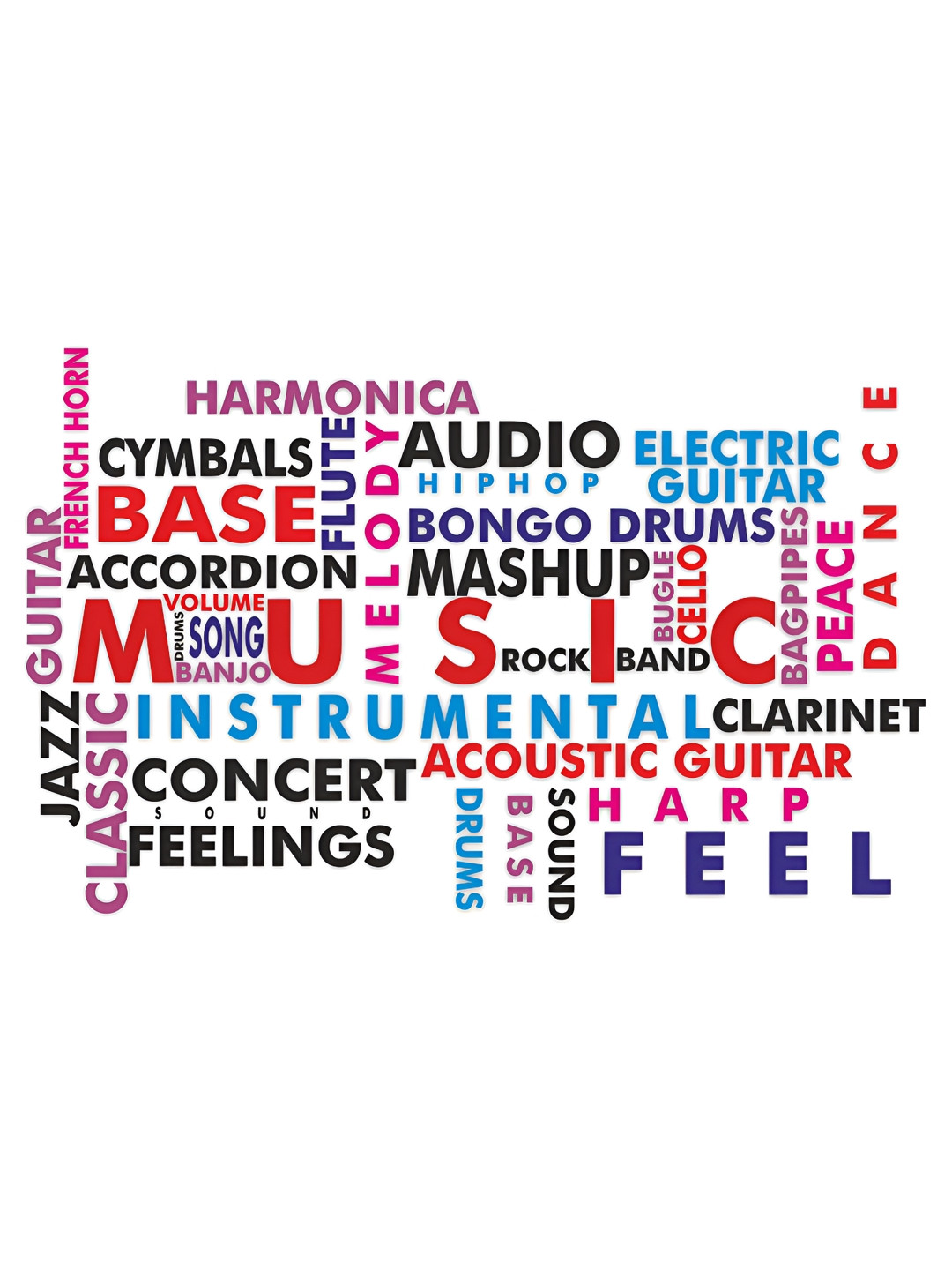 

CVANU Red & Blue Typography Self-Adhesive Vinyl Wall Sticker