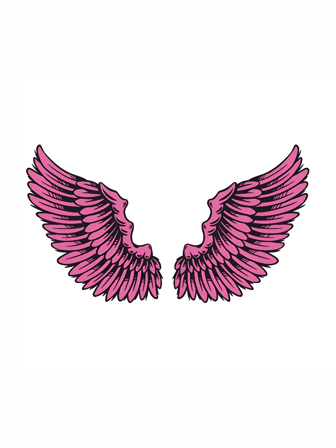 

CVANU Pink Transparent Attractive Wings Printed Self Adhesive Wall Sticker