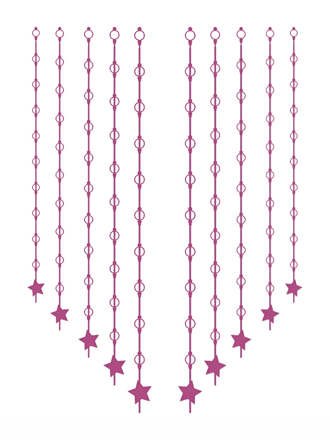 

CVANU Beautiful Stars Vinyl Self Adhesive Wall Sticker, Multi