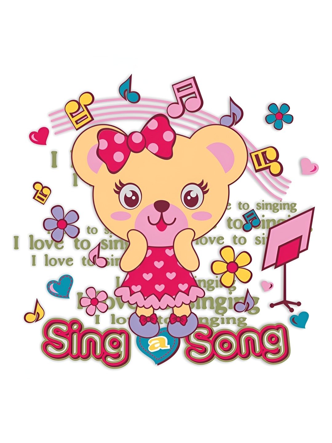 

CVANU Yellow Transparent Cartoon Characters Self Adhesive Wall Sticker