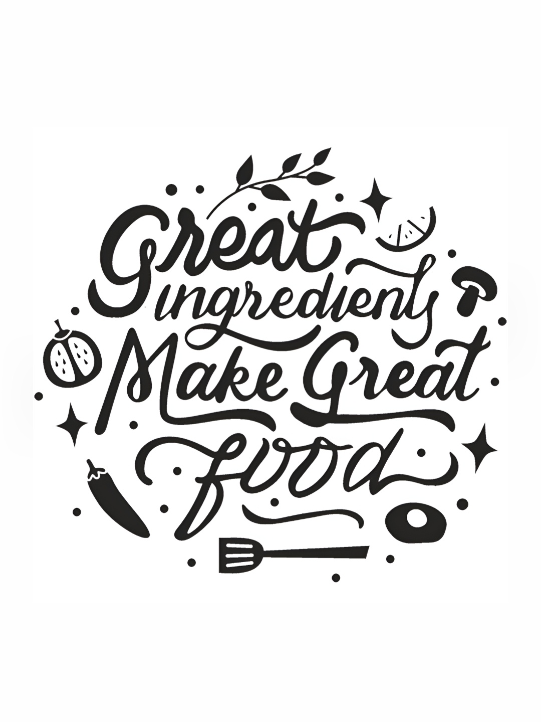 

CVANU Black Quote Kitchen Wall Sticker