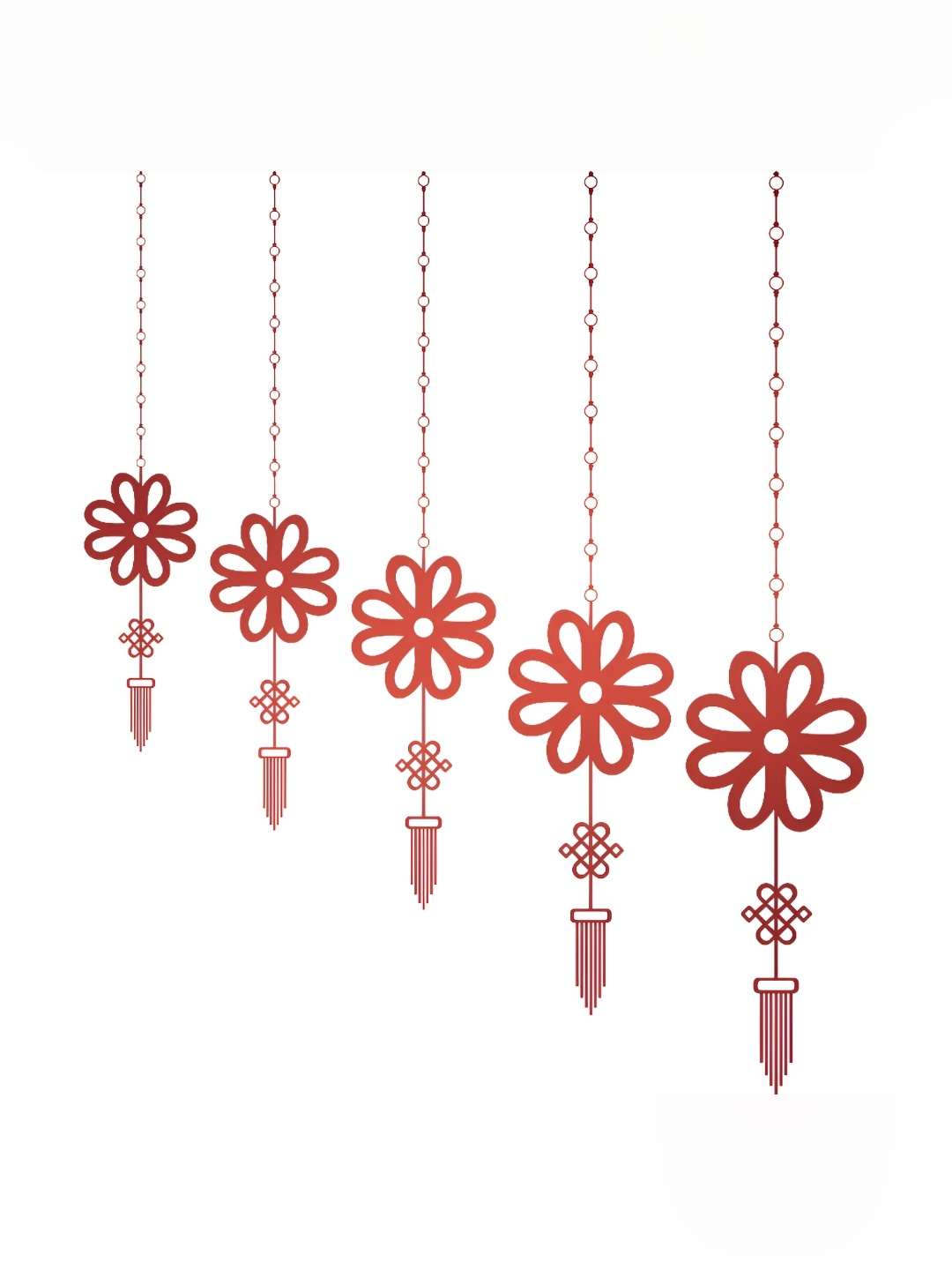 

CVANU Red Floral Vinyl Wall Sticker