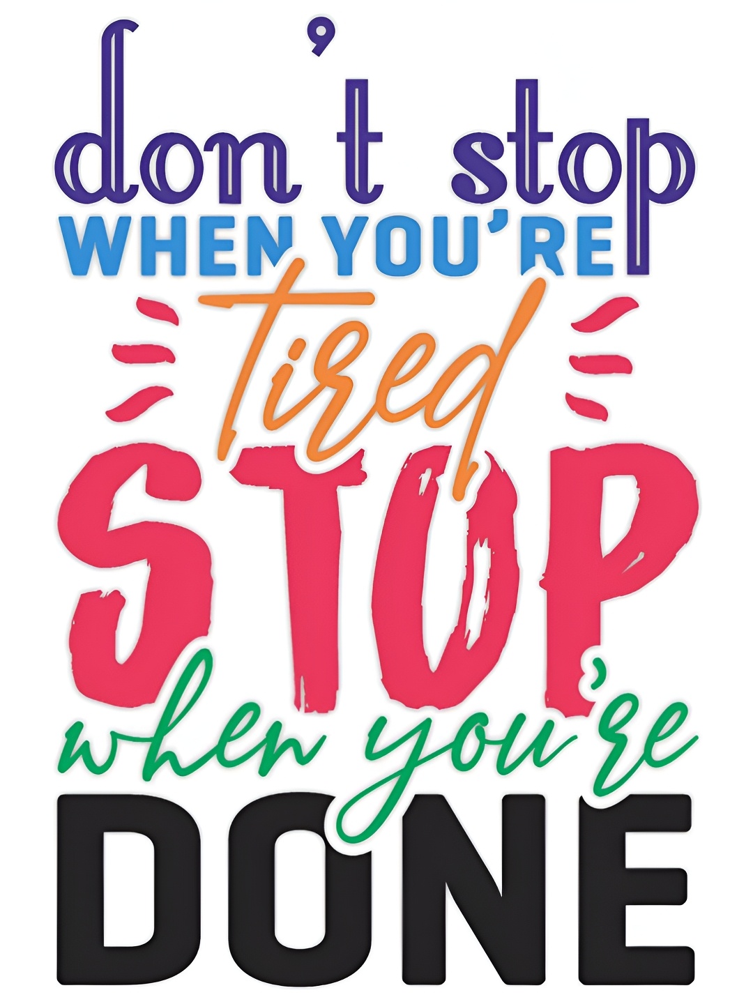 

CVANU Red & Blue Motivational and Quote Self Adhesive Wall Sticker
