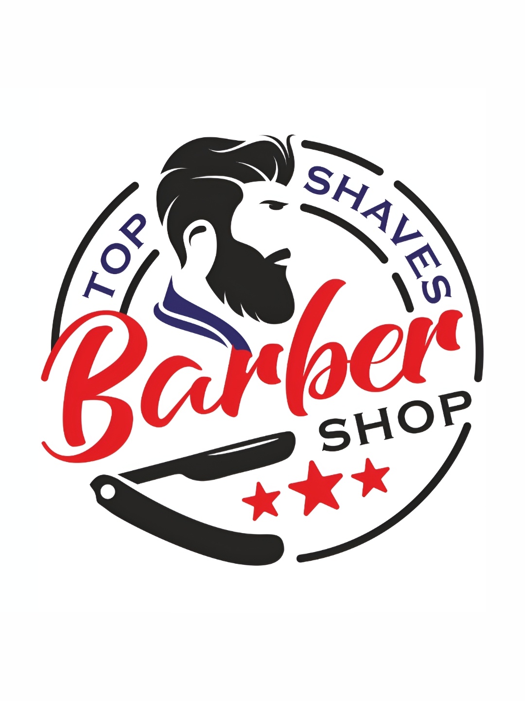

CVANU Red & Black Barber Shop Top Shaves Vinyl Wall Sticker